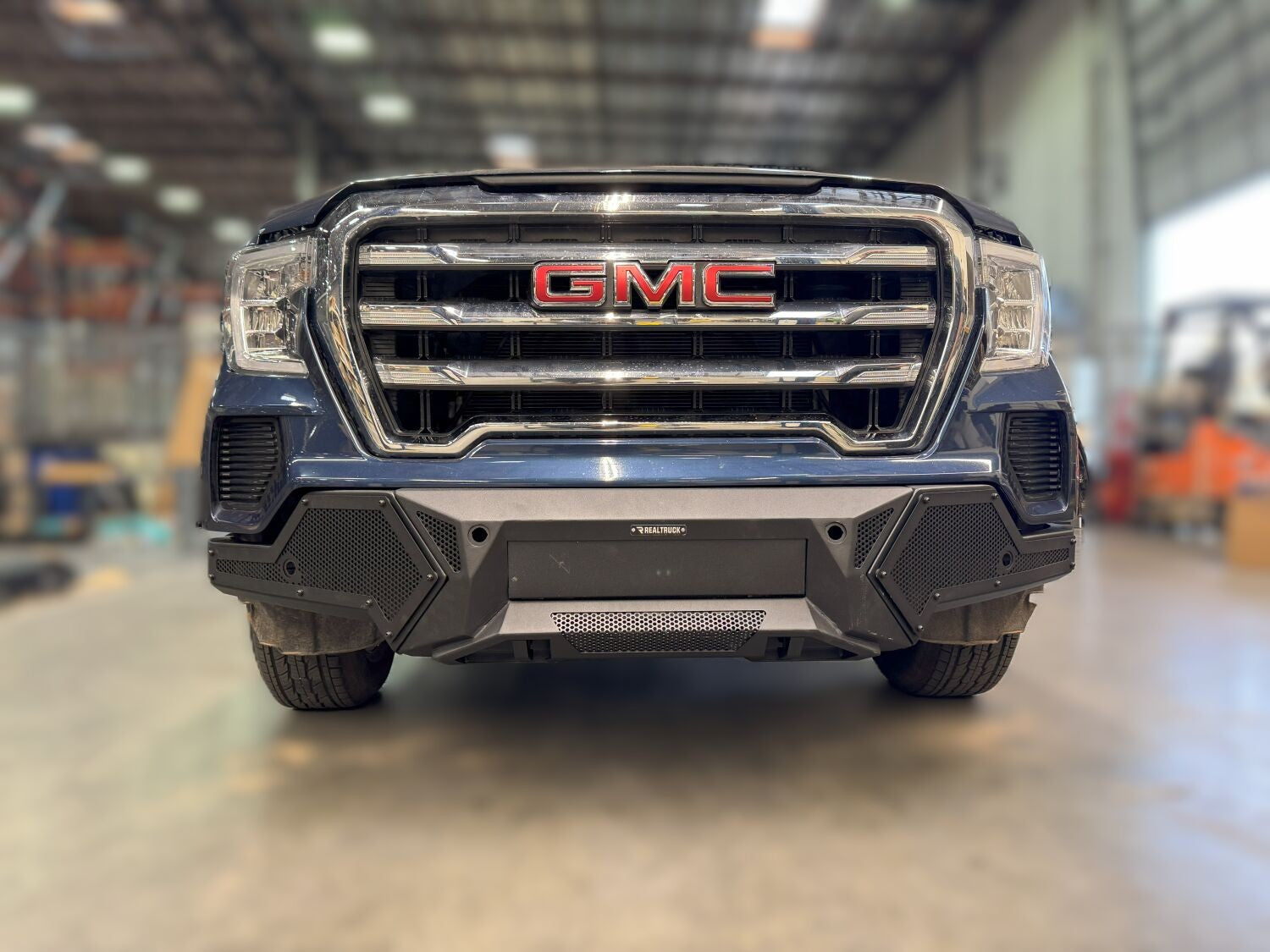 Element Front Bumper W/Power Actuated LightBar Mount Texured Black 2019-2022 Silverado/Sierra 1500 Go Rhino