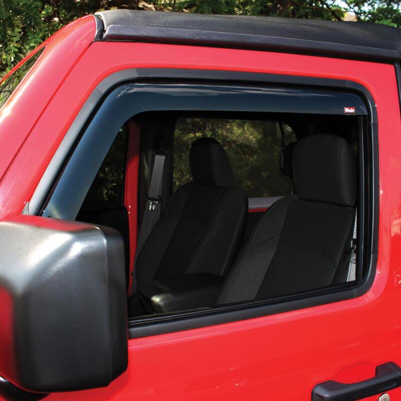 Westin 2018-2019 Jeep Wrangler JL In-Channel Wind Deflector 2pc - Smoke