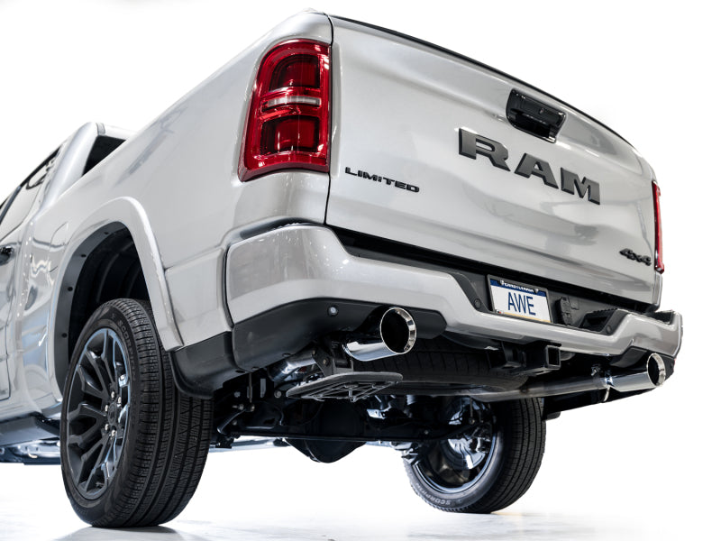 AWE Tuning 25+ RAM 1500 3.0TT 0FG Cat-Back Touring Exhaust - Chrome Silver Tips
