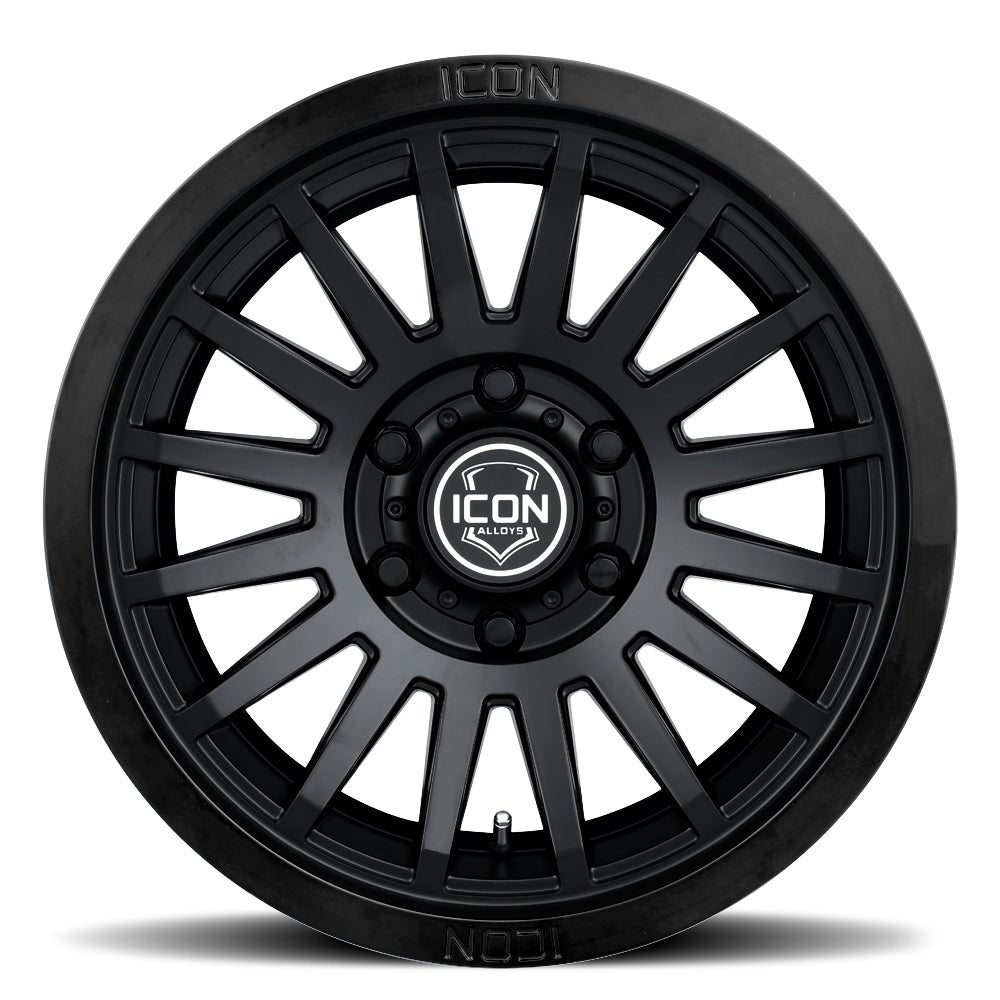 Recon Six 17 X 8.5 / 6 X 5.5 25MM Offset 5.75 Inch Back Space Gloss Black, ICON Alloys