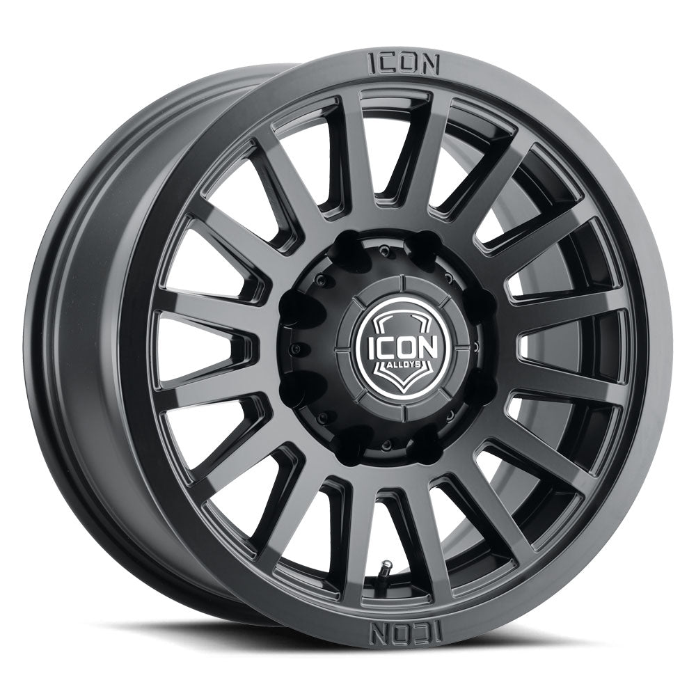 Recon Six 18 X 9 / 8 X 180 12MM Offset 5.5 Inch Back Space Satin Black, ICON Alloys