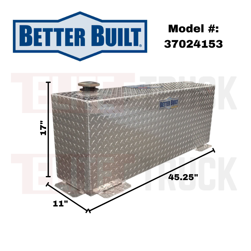 Better Built 36 Gallon Bright Aluminum Vertical Heavy Duty Series Liquid Transfer Tank Model 37024153