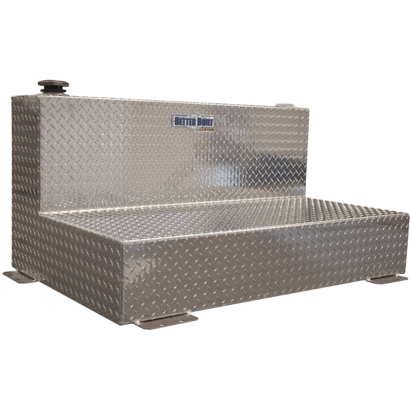 Better Built 75 Gallon Bright Aluminum L-Shaped Heavy Duty Series Liquid Transfer Tank Model 37024158