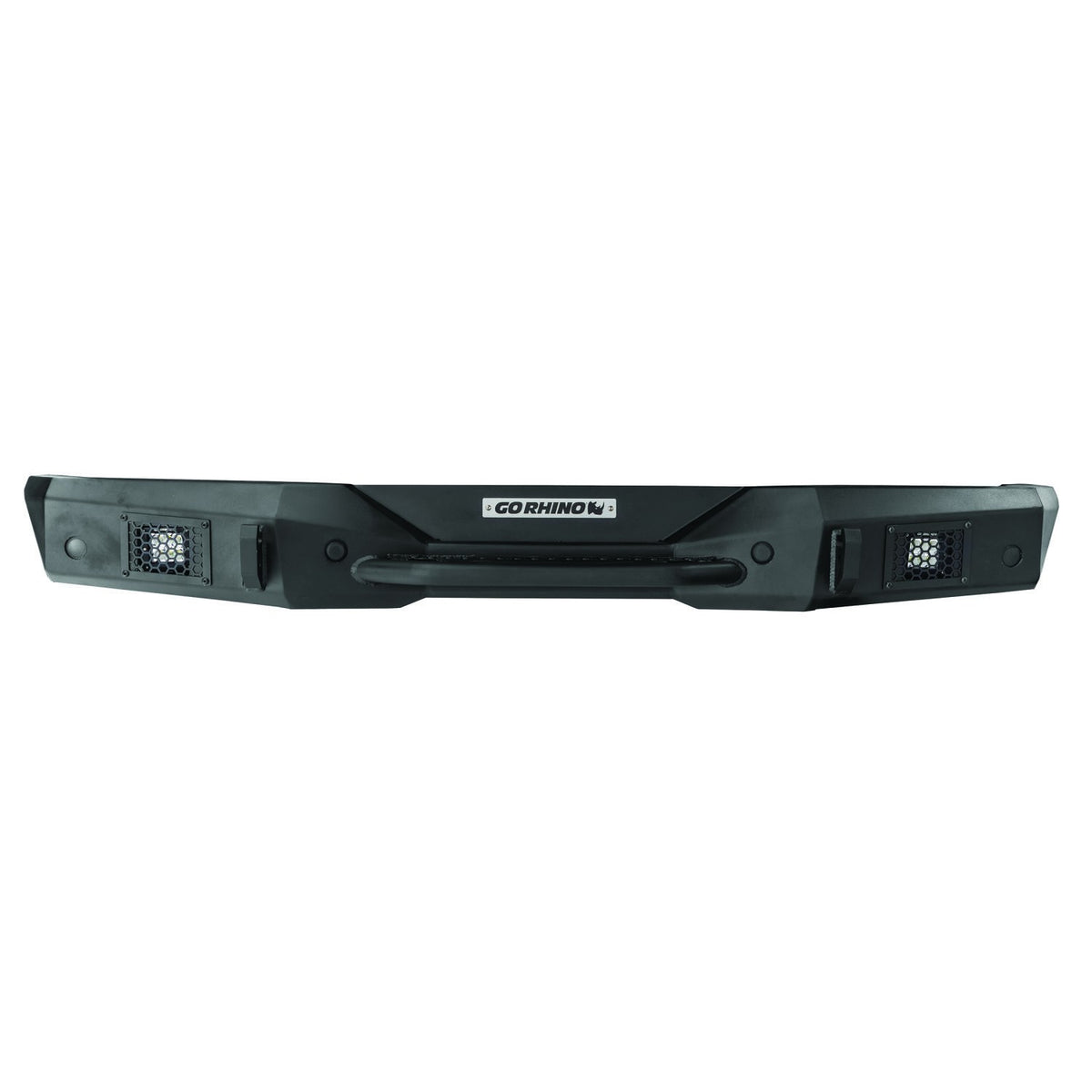 Rockline Rear Full Width Bumper for Ford Bronco Textured Black 2018-2026 Jeep Wrangler Go Rhino