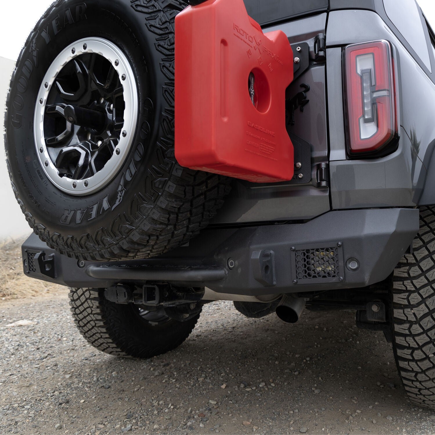 Rockline Rear Full Width Bumper for Ford Bronco Textured Black 2021-2026 Ford Bronco Go Rhino