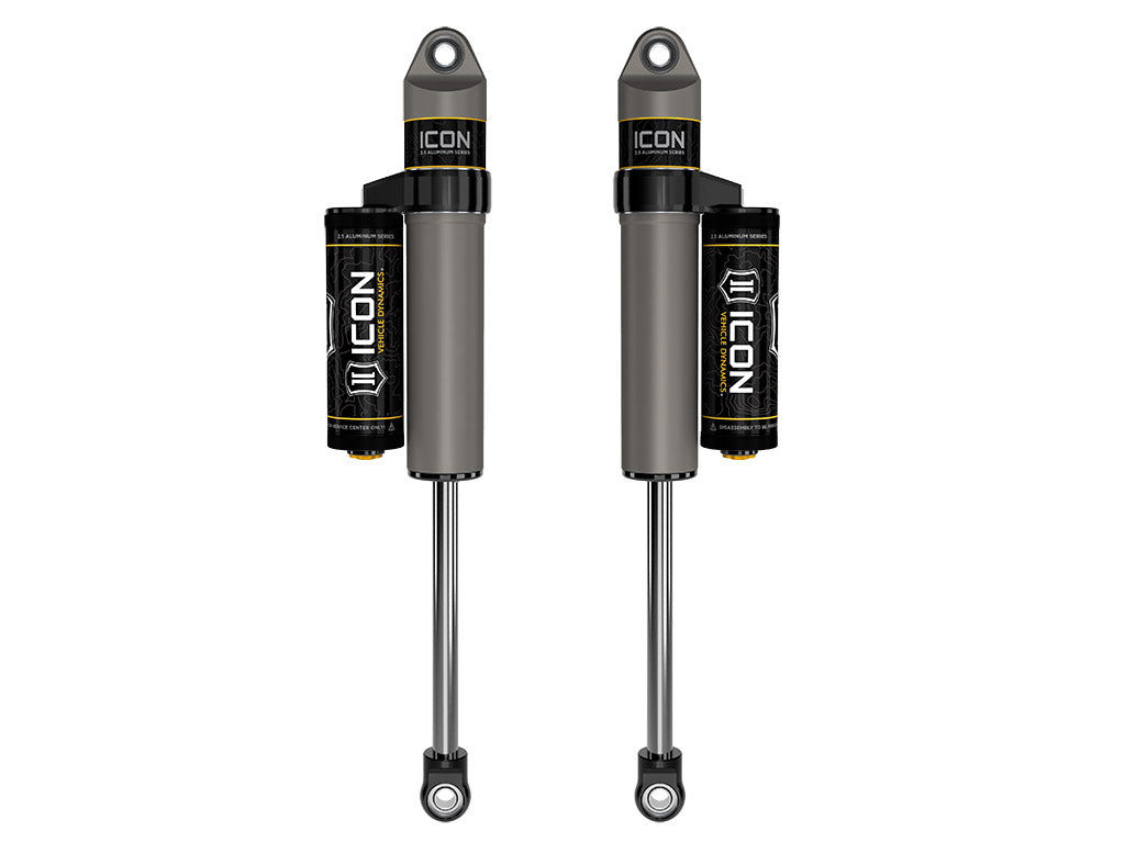 1999-2004 Ford F-250/F-350 Super Duty 4WD 3-6 Inch Lift Front V.S. 2.5 Aluminum Series Shock Absorbers Piggyback Reservoir Pair Icon Vehicle Dynamics