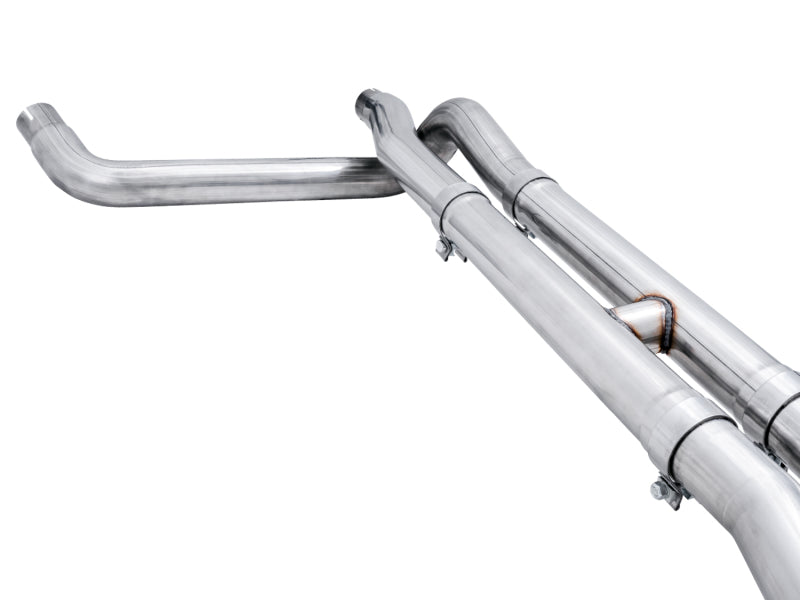 AWE Tuning 4th Gen GM 1500 6.2L 0FG Cat-Back Split Rear Exit (w/ Bumper Cutouts) - Quad Chrome Tips