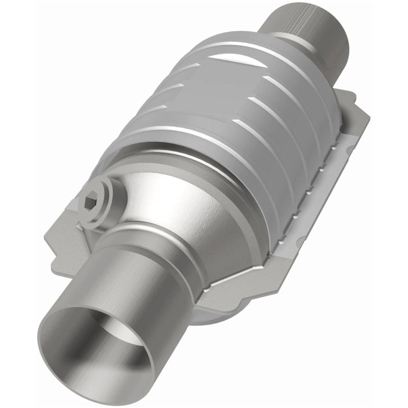 MagnaFlow Univ Cat Conv 2.5in Inlet/Outlet Ctr/Ctr Round 9in Body L x 5.125in W x 13in Overall L