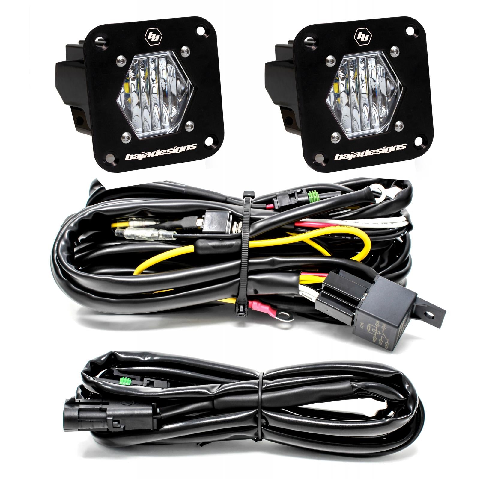 LED Light Pods S1 Pair LED Flush Mount Backup Kit Baja Designs