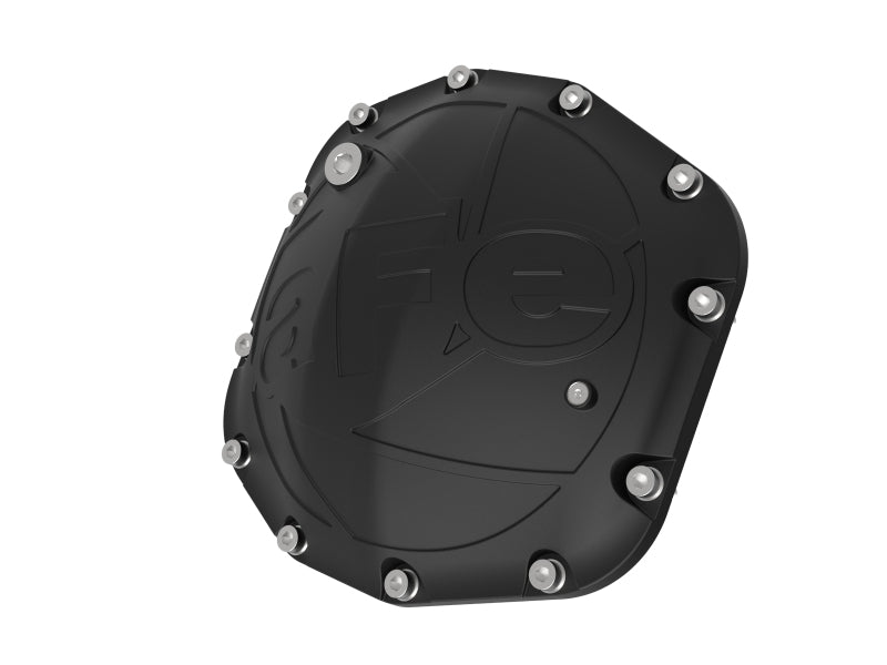 aFe POWER Differential Cover for Jeep Wrangler JL 2018-2025, designed for L4-2.0L and V6-3.6L models, featuring a durable black finish.