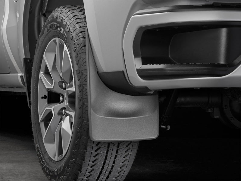 WeatherTech 2019+ Chevrolet Silverado 1500 Crew Cab No Drill MudFlaps - Black