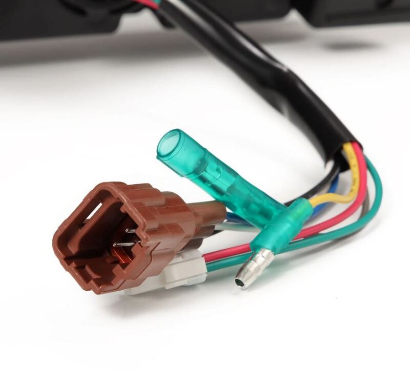 AlphaRex prismatic LED fourth brake light for 21-24 Toyota GR86 and Subaru BRZ with chrome finish and wiring harness.