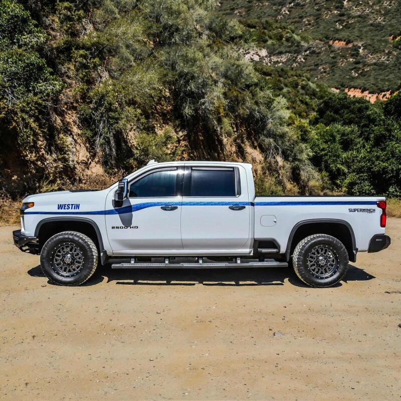 Westin 20-26 Chevy Silverado 2500 Crew Cab (6.5ft Bed) R5 M-Series XD W2W Nerf Bars - Textured Black