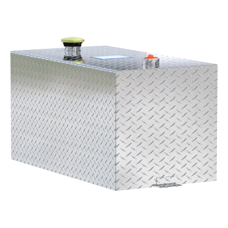 UWS Bright Aluminum 50-Gallon Rectangle Aluminum Transfer Tank Model TT-50-R-T-P