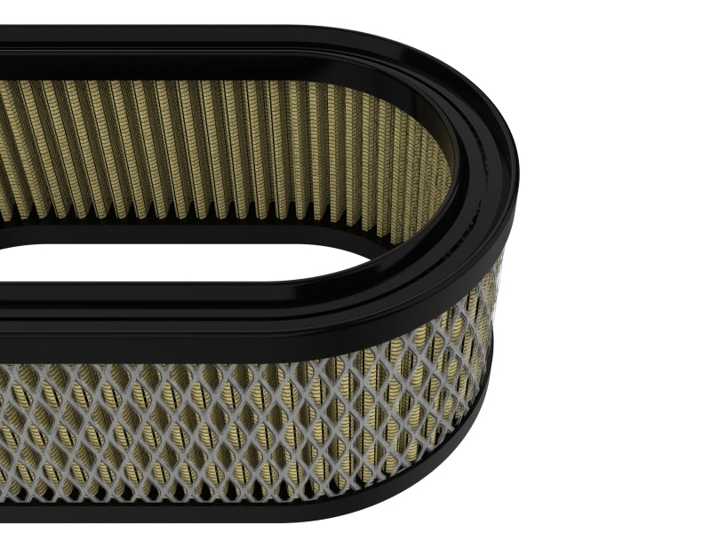 afe Magnum FLOW Round Racing Air Filter designed for Weber IDA 48 Carburetors, featuring a durable mesh design and 3-1/4 inch height.