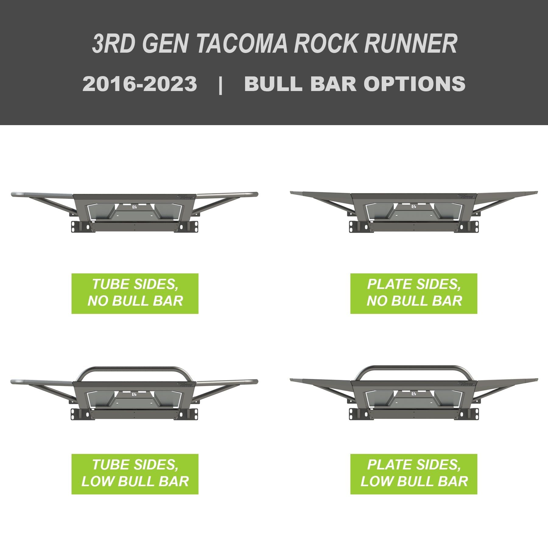 2016-2023 Toyota Tacoma Rock Runner Front Bumper