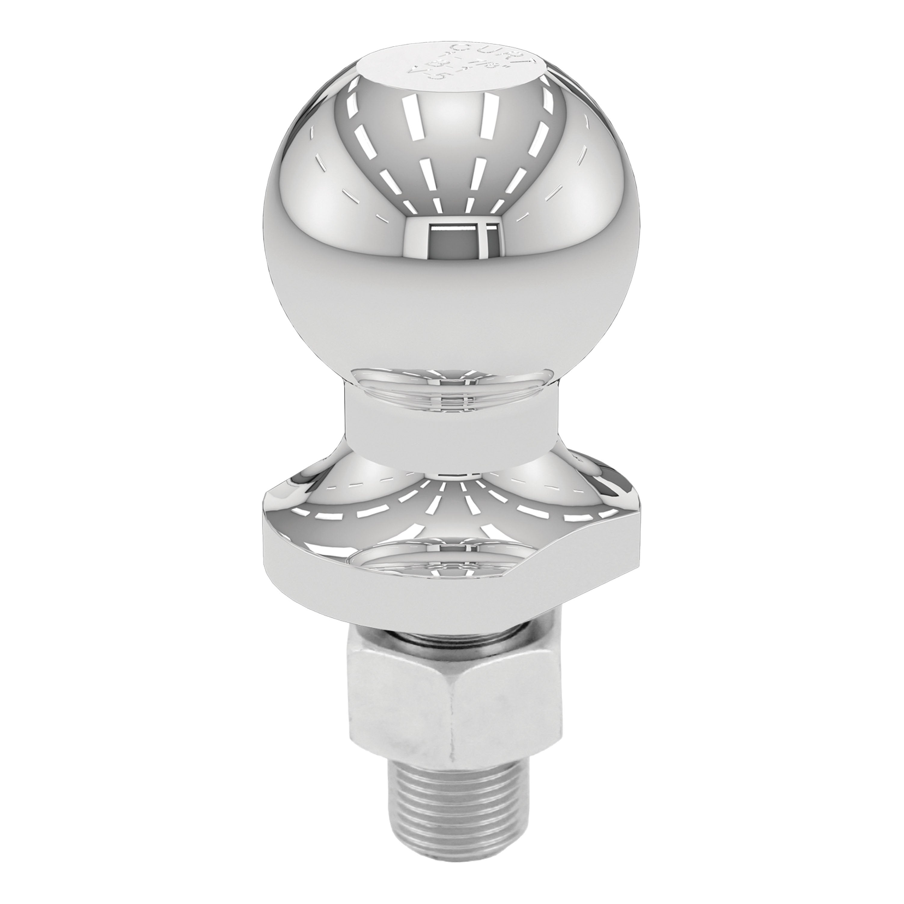 CURT Chrome Trailer Hitch Ball, 2,000 lbs, 1-7/8-Inch Diameter, 3/4 x 1-5/8-Inch Shank Model 40001