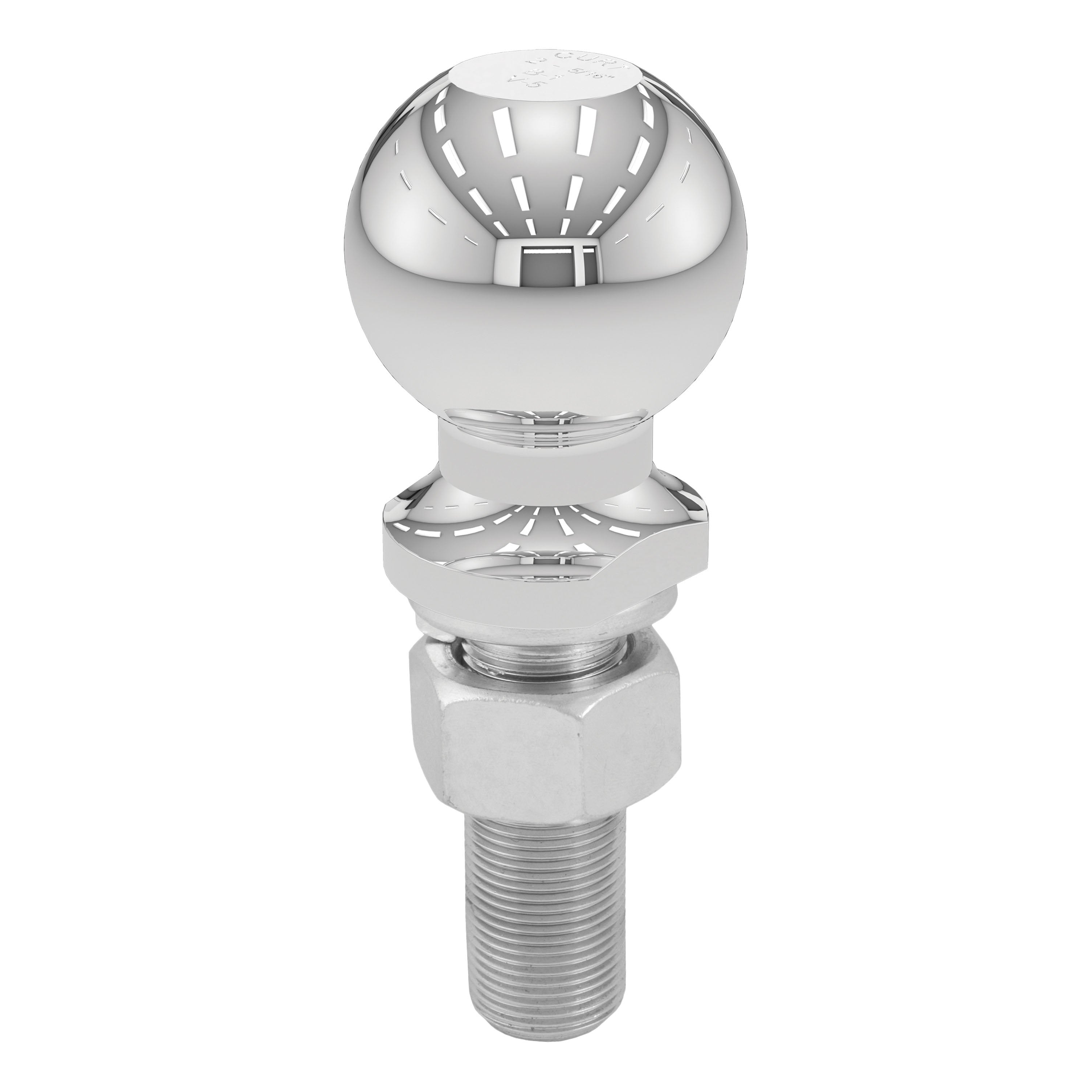 CURT Chrome Trailer Hitch Ball, 6,000 lbs, 2-5/16-Inch Diameter, 1 x 3-Inch Shank Model 40021