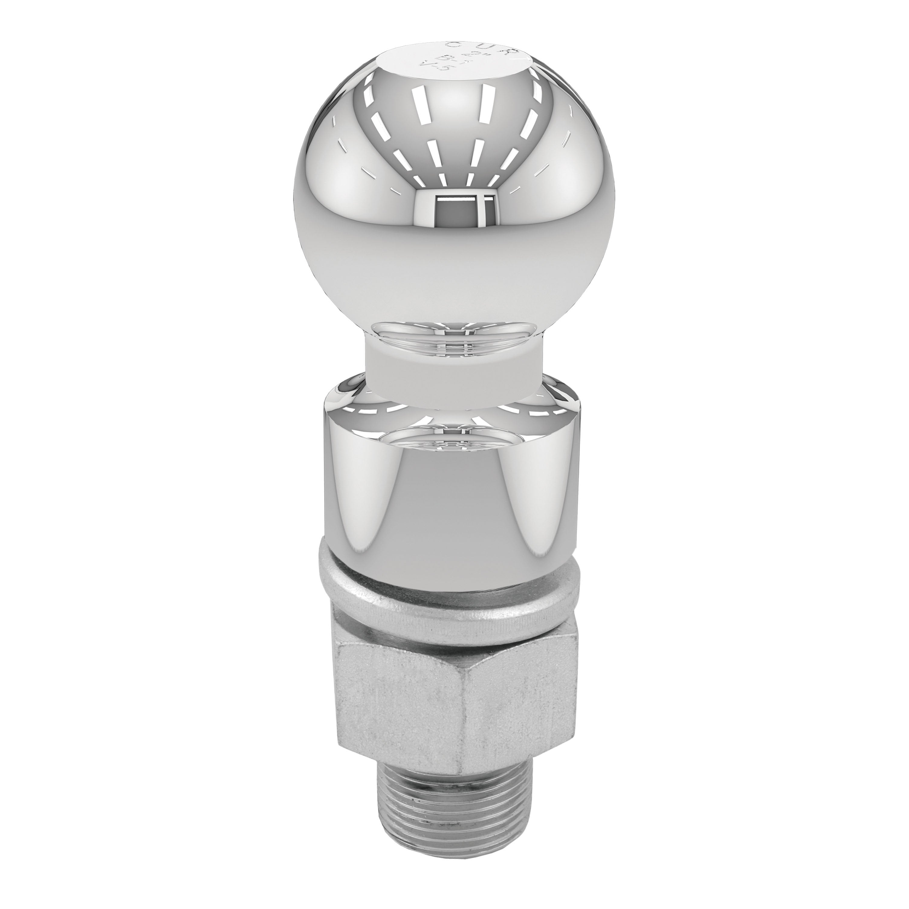 CURT Chrome Trailer Hitch Ball, 10,000 lbs, 2-Inch Rise, 2-5/16-Inch Diameter, 1-1/4 x 2-5/8-Inch Shank Model 40035