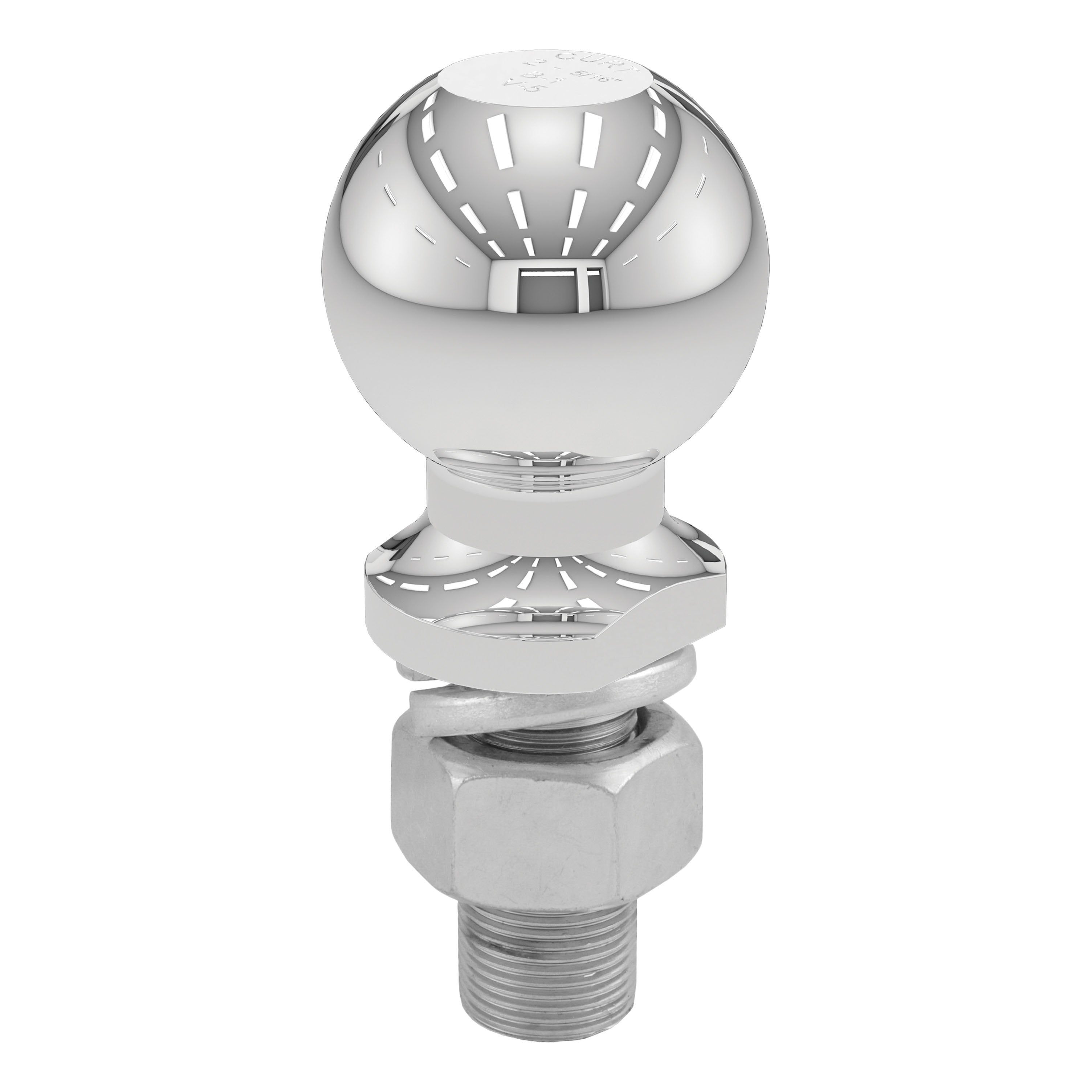 CURT Chrome Trailer Hitch Ball, 12,000 lbs, 2-5/16-Inch Diameter, 1 x 2-1/4-Inch Shank Model 40039