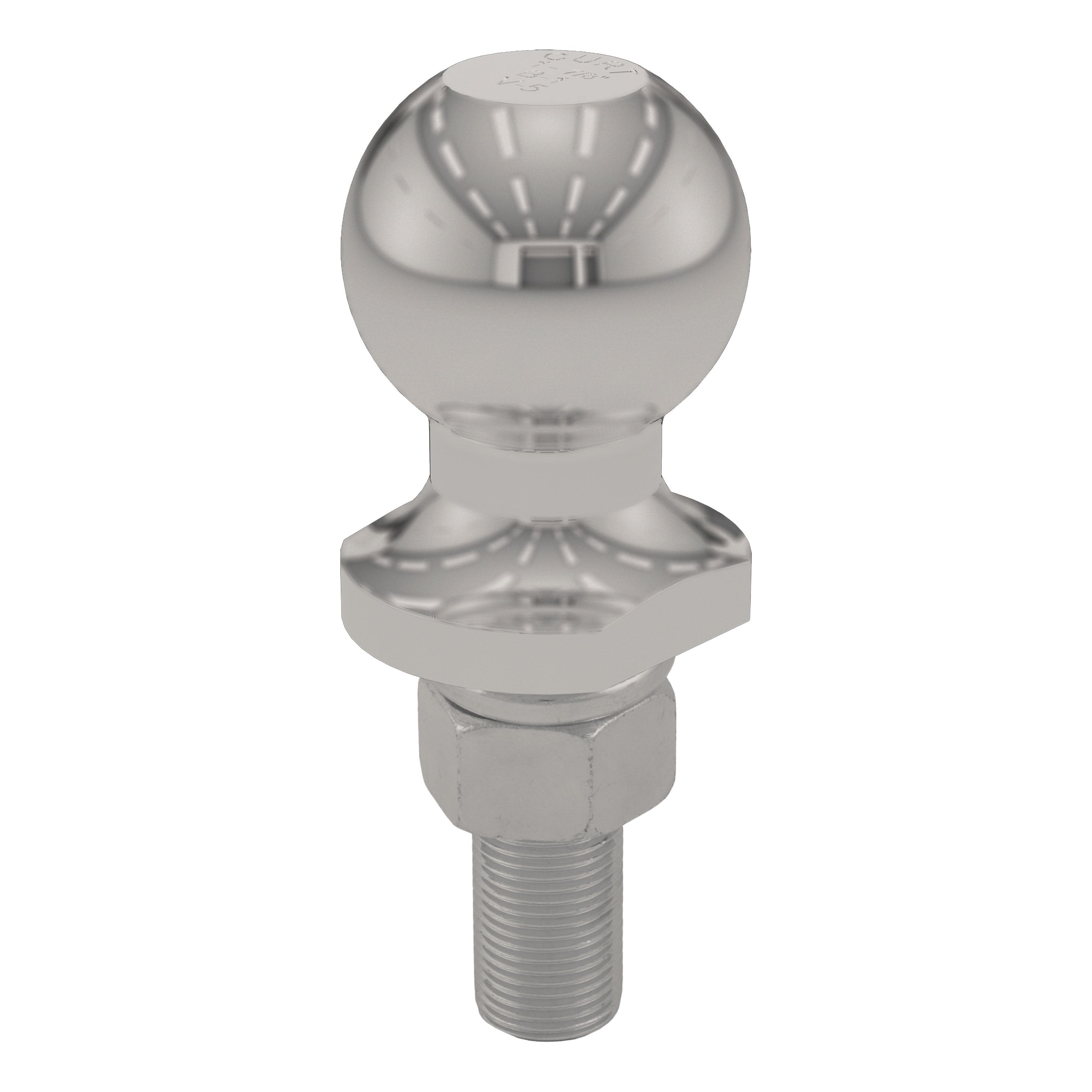 CURT Stainless Steel Trailer Hitch Ball, 2,000 lbs, 1-7/8-Inch Diameter, 3/4 x 2-1/8-Inch Shank Model 40050