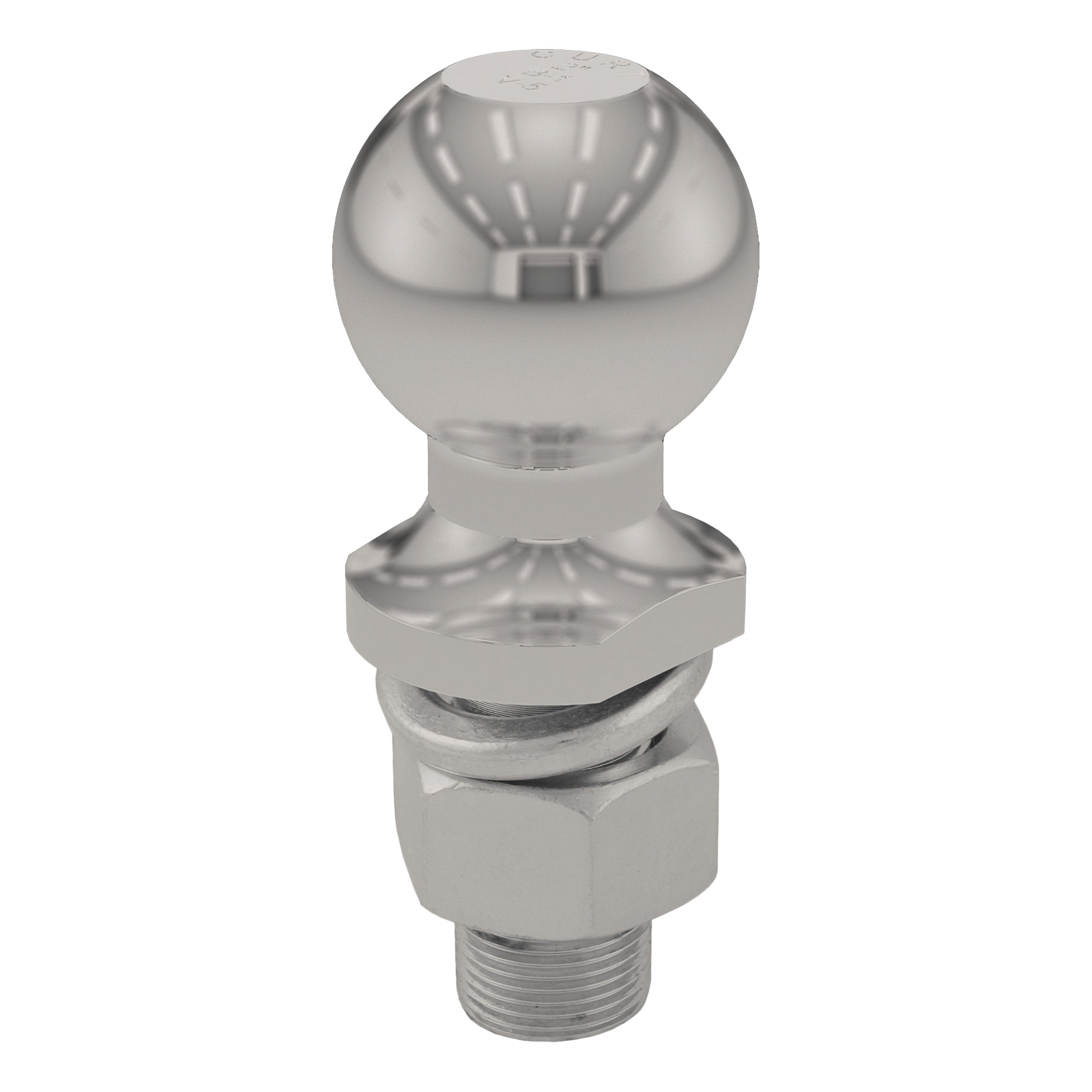 CURT Stainless Steel Trailer Hitch Ball, 6,000 lbs, 2-Inch Diameter, 1 x 2-1/8-Inch Shank Model 40053