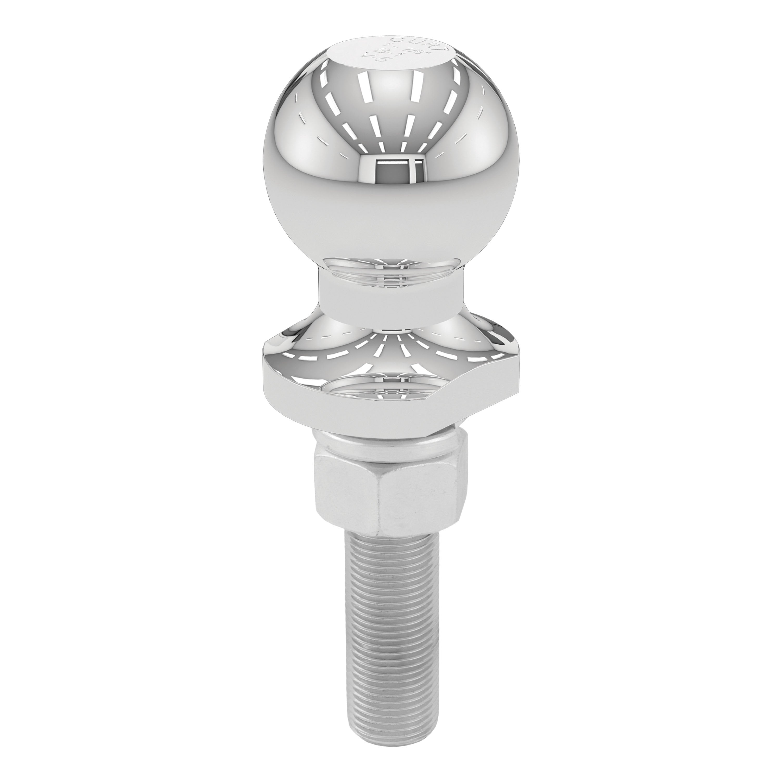 CURT Chrome Trailer Hitch Ball, 2,000 lbs, 1-7/8-Inch Diameter, 3/4 x 3-Inch Shank Model 40071