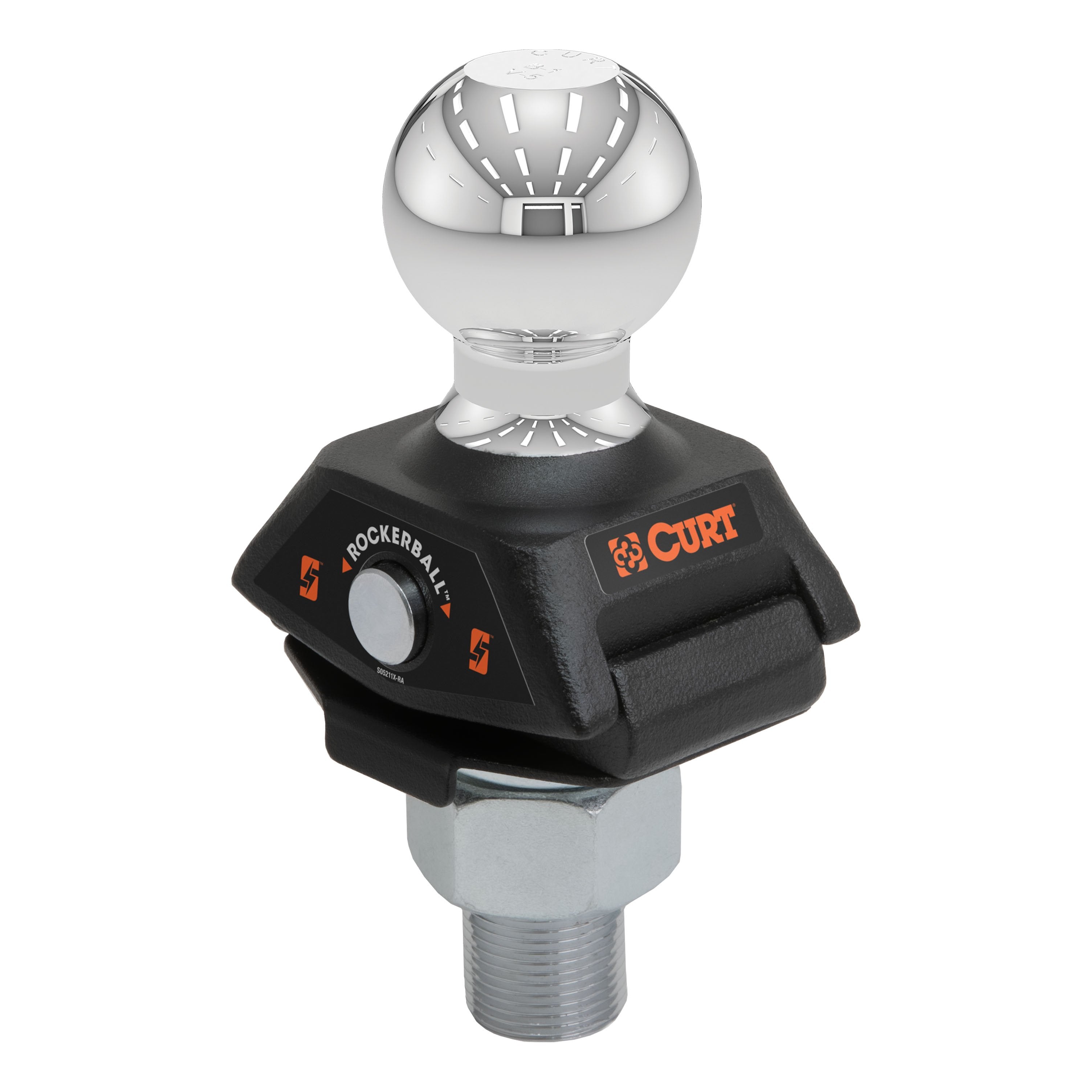 CURT RockerBall Cushion Hitch Trailer Ball 12,000 lbs, 2-5/16-Inch Diameter, 1-1/4-Inch Shank Model 40249