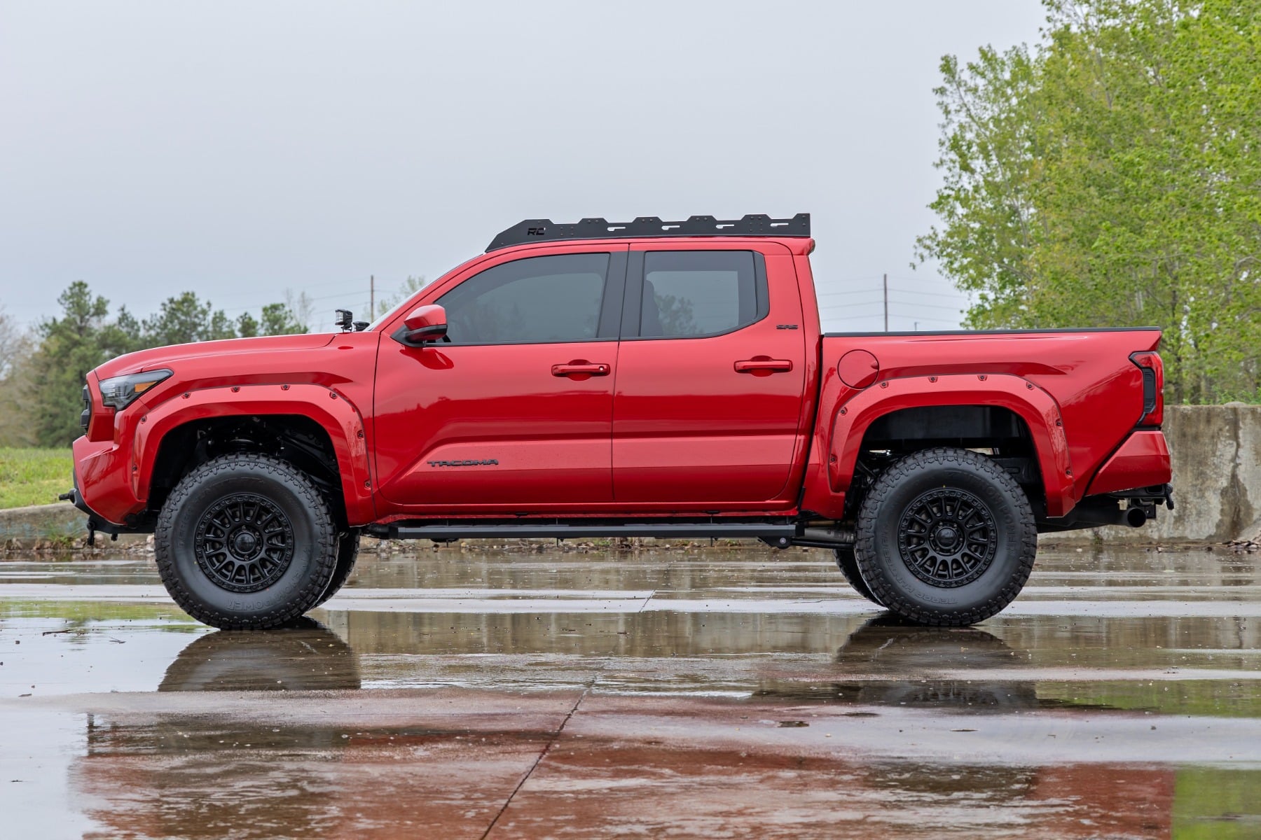 BA2 Running Boards Side Step Bars Double Cab Toyota Tacoma (24-26) Rough Country