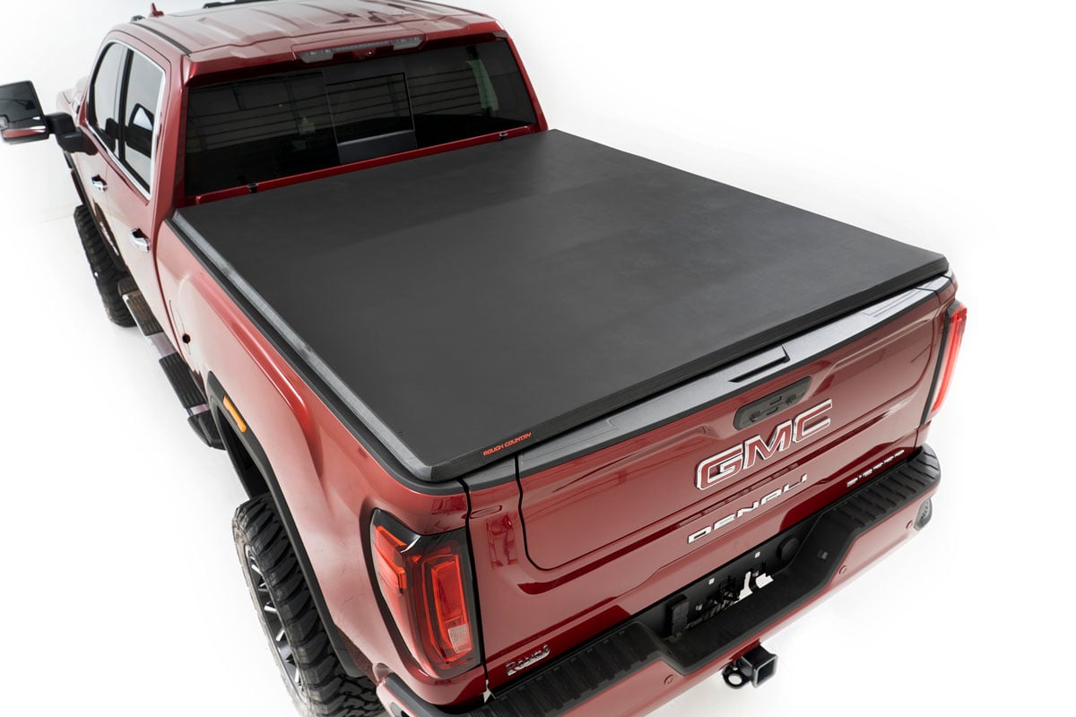 Soft Tri-Fold Bed Cover 6 Foot 9 Inch Bed Silverado/Sierra 2500HD/3500HD (20-26) Rough Country