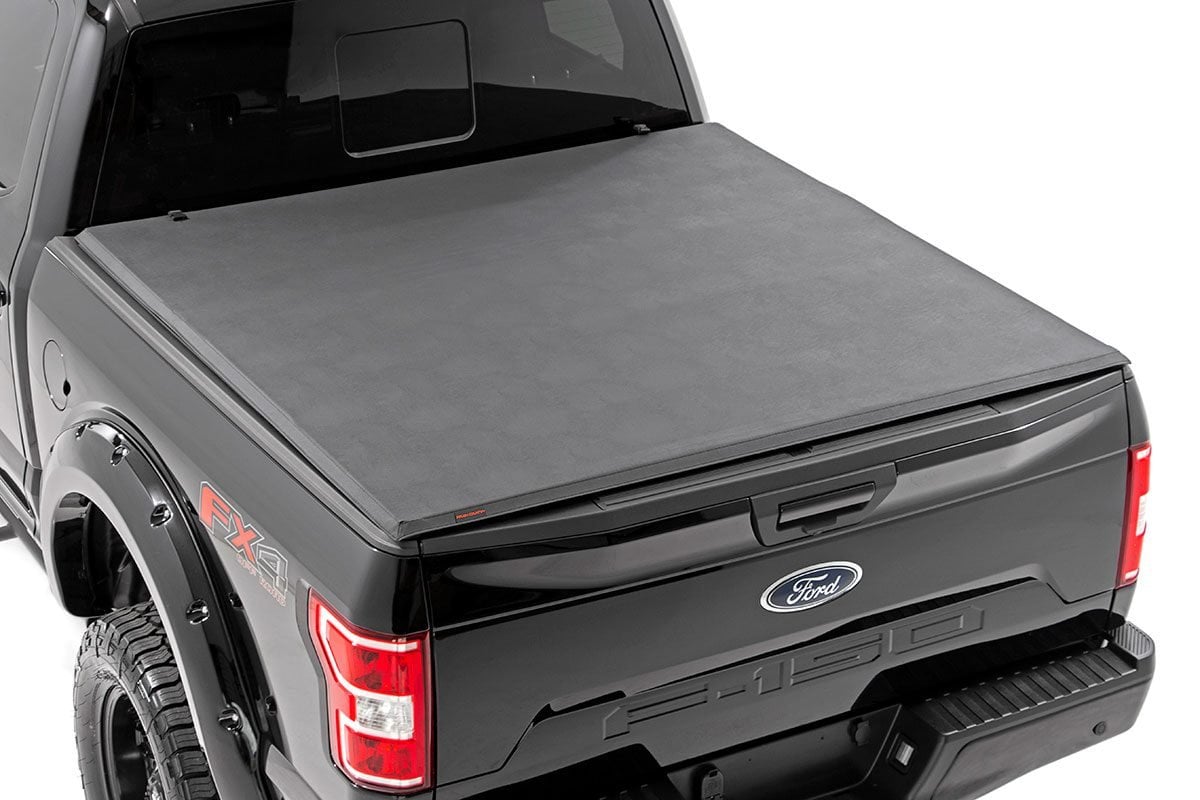 Soft Tri-Fold Bed Cover 6 Foot 7 Inch Bed Ford F-150 2WD/4WD (2009-2014) Rough Country