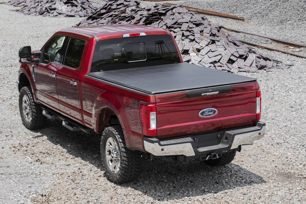 Soft Tri-Fold Bed Cover 6 Foot 10 Inch Bed Ford F-250/F-350 Super Duty (17-26) Rough Country