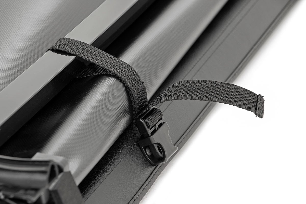 Soft Tri-Fold Bed Cover 5 Foot 7 Inch Bed No OE Rail Toyota Tundra (07-21) Rough Country