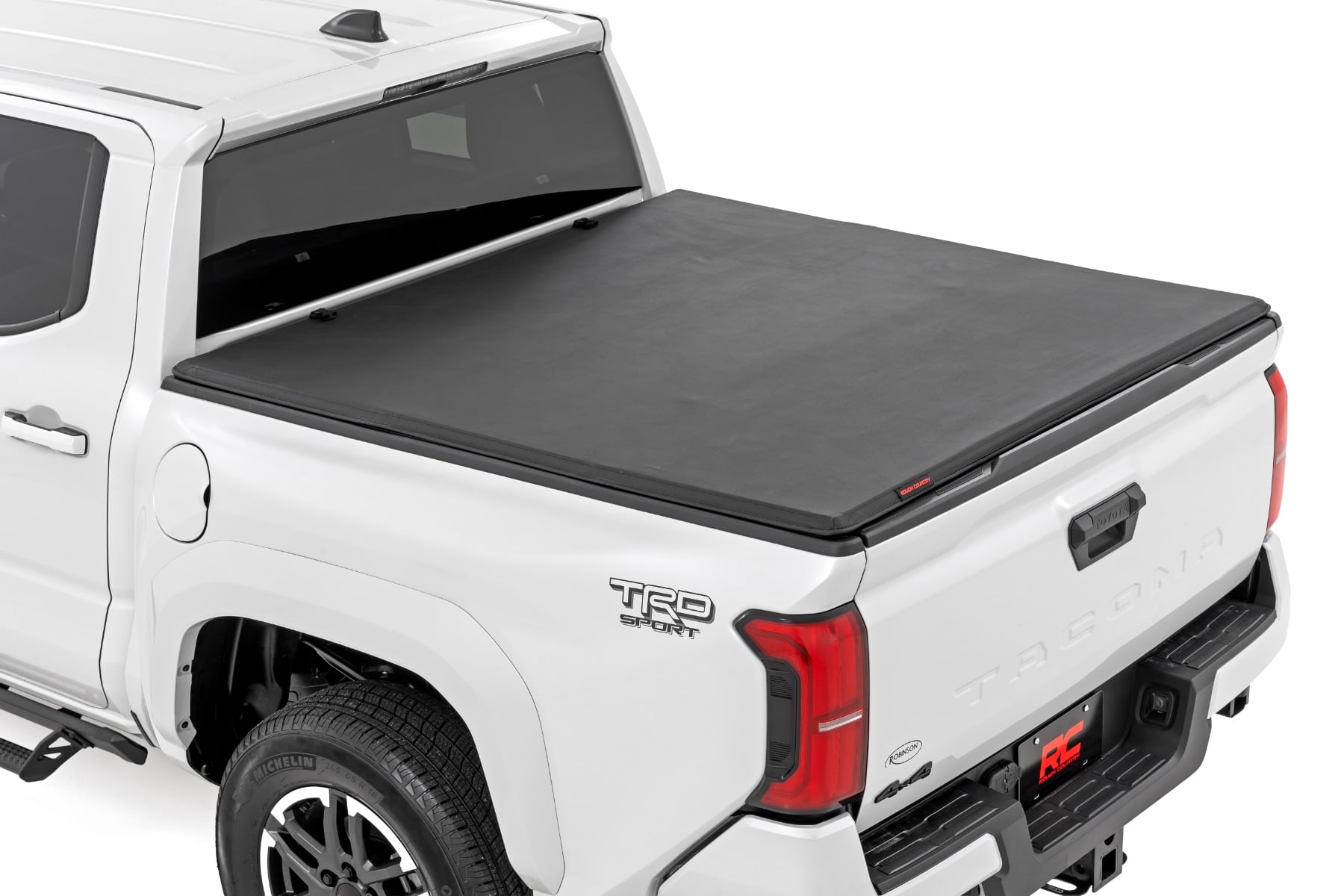 Soft Tri-Fold Bed Cover 5 Foot Bed Dbl Cab Toyota Tacoma 2WD/4WD (24-26) Rough Country