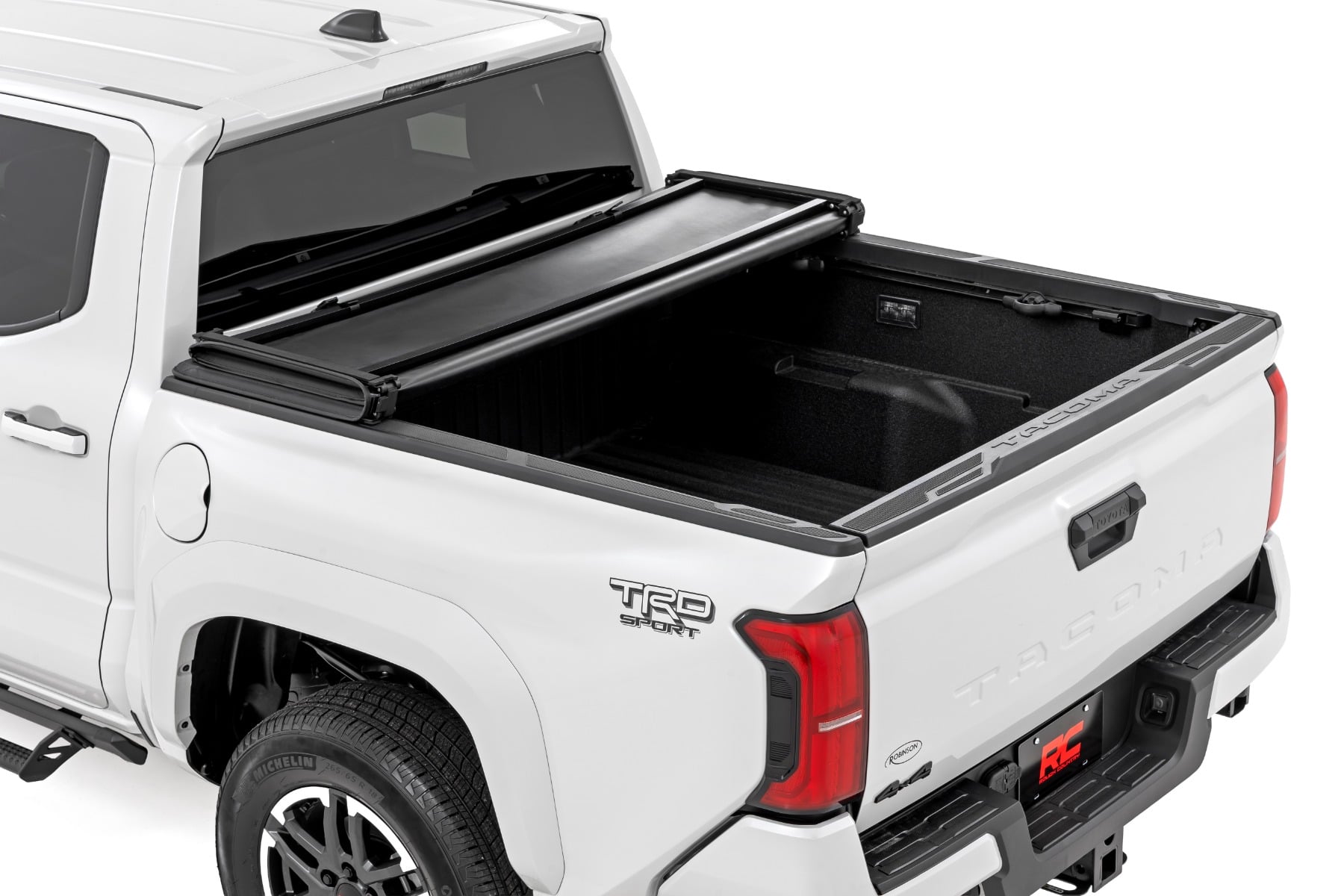 Soft Tri-Fold Bed Cover 5 Foot Bed Dbl Cab Toyota Tacoma 2WD/4WD (24-26) Rough Country