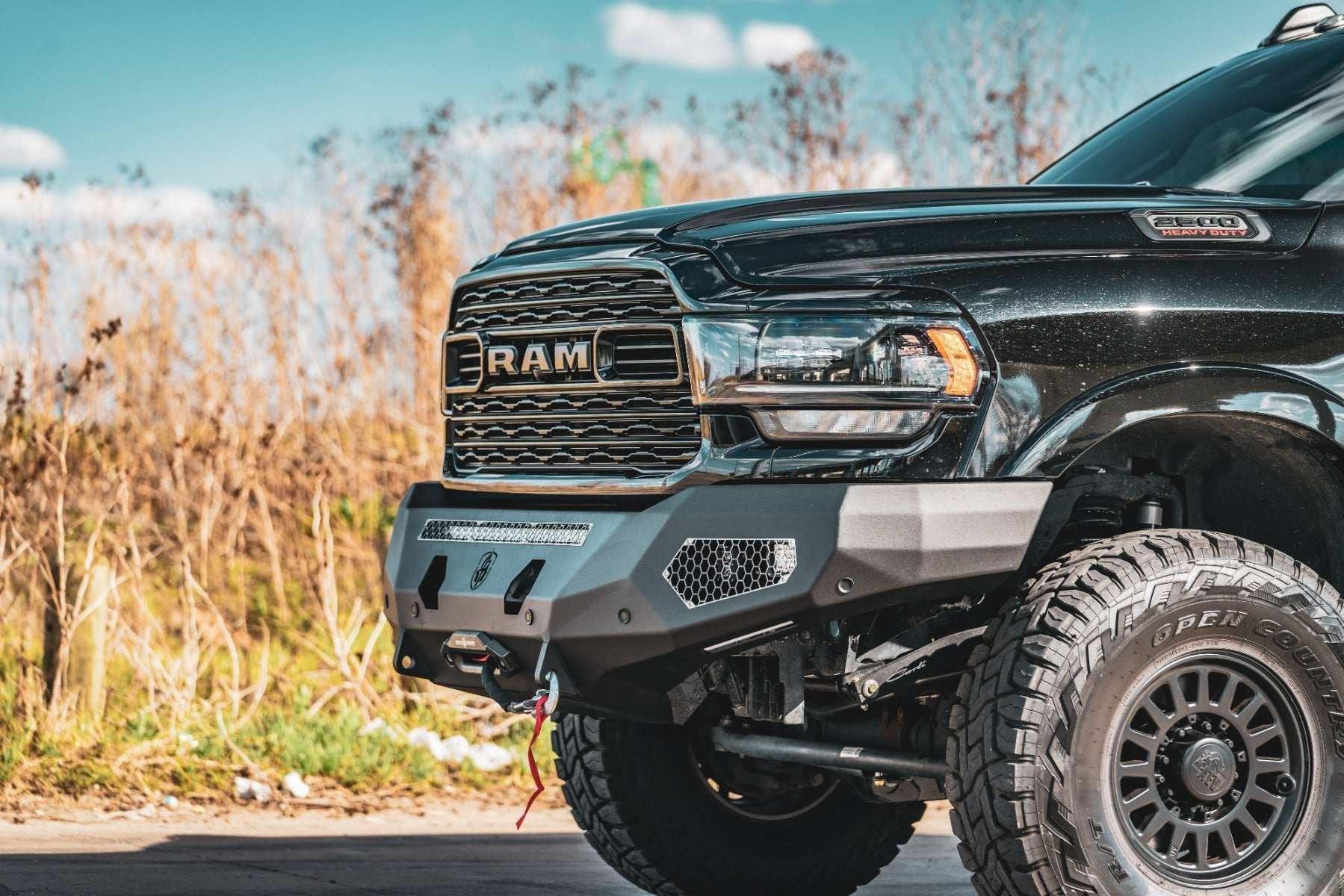 Evolution Front Winch Bumper - Texture Black 2019-2026 RAM 2500 3500