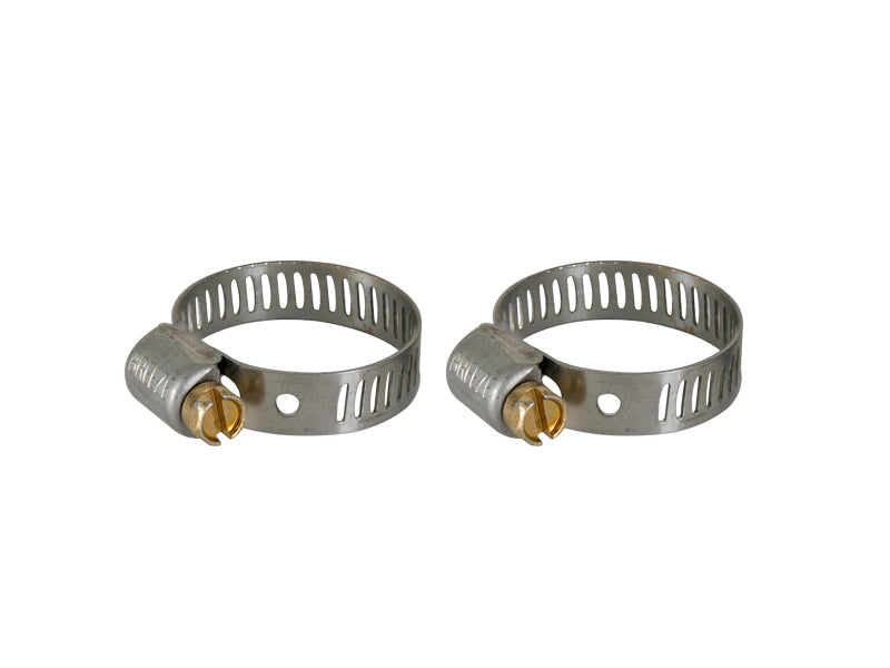 Pair of afe Magnum FORCE replacement clamps for SAE 010 MINI, suitable for 9/16 to 1-1/16 inch ID range. Durable and reliable.