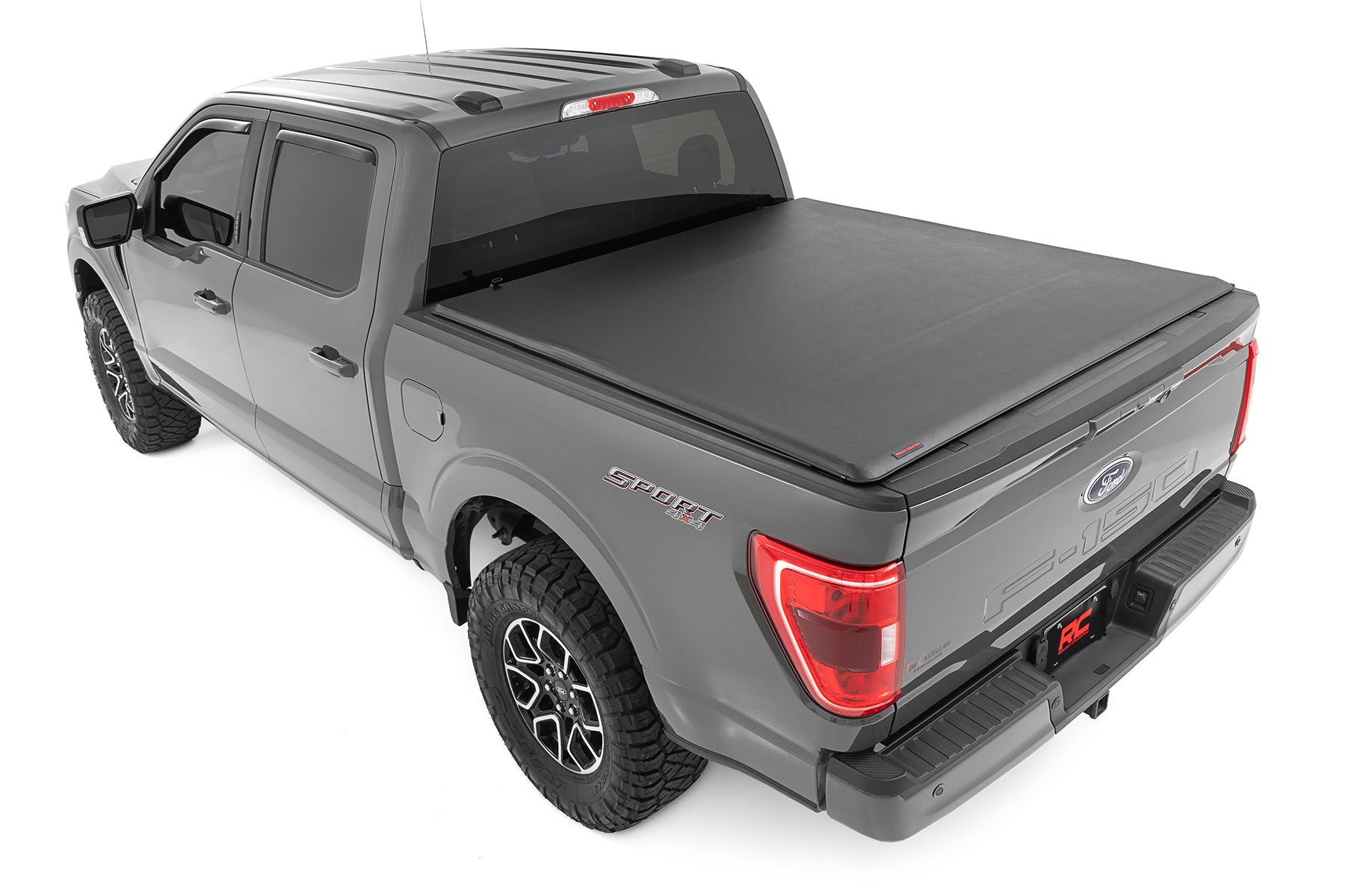 Soft Roll Up Bed Cover 6 Foot 7 Inch Bed Ford F-150/F-150 Lightning/Raptor (15-26) Rough Country