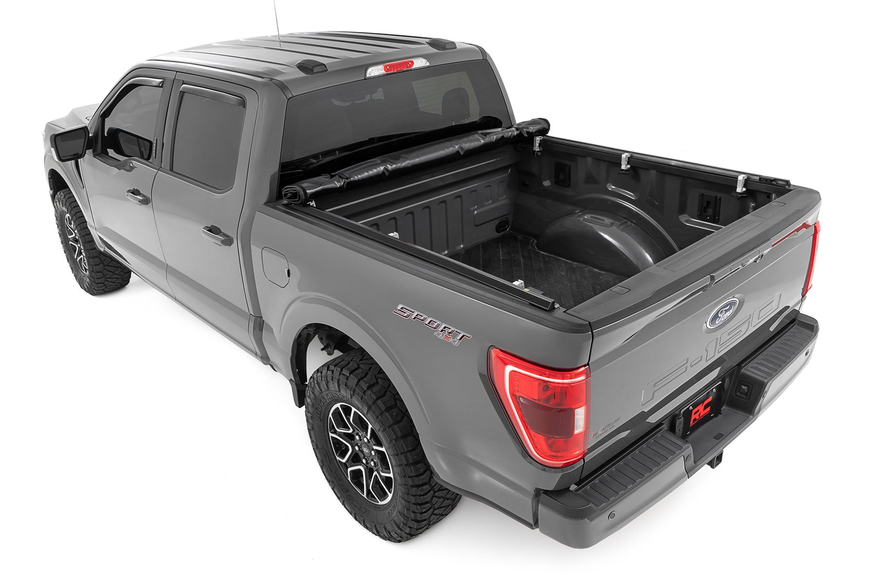 Soft Roll Up Bed Cover 6 Foot 7 Inch Bed Ford F-150/F-150 Lightning/Raptor (15-26) Rough Country