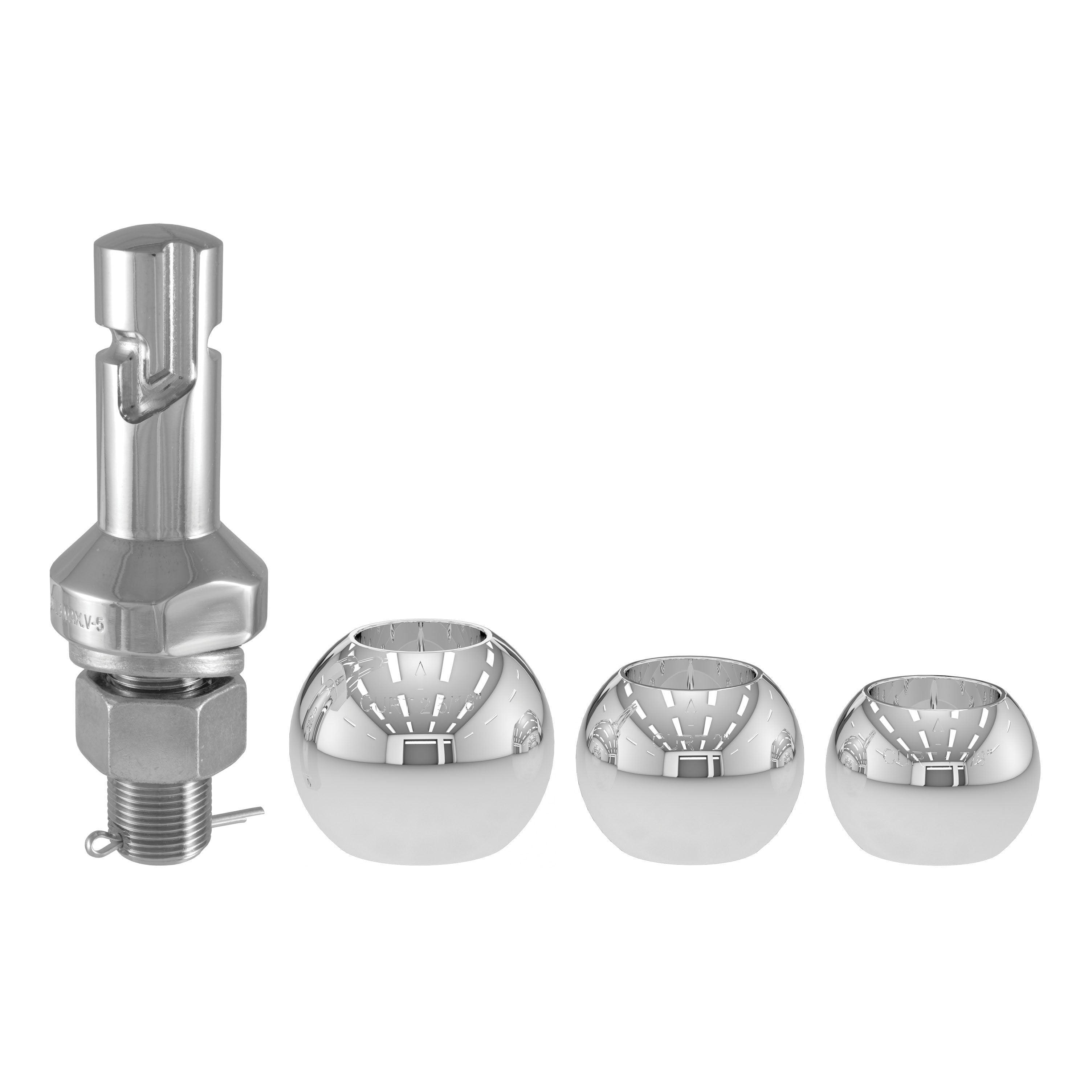 CURT 1-7/8, 2 and 2-5/16-Inch Chrome Steel Switch Ball Set, Up to 8,000 lbs. GTW Model 42225