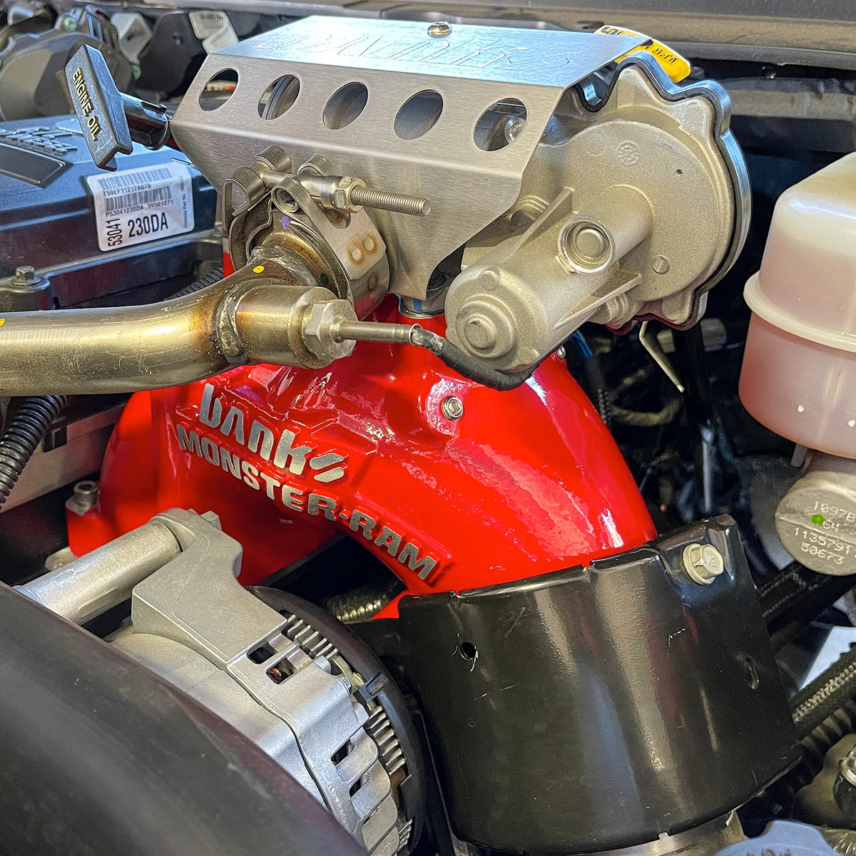 Monster-Ram Intake System for 13-18 Dodge Ram 2500/3500 6.7L Cummins Red Powdercoat Banks Power