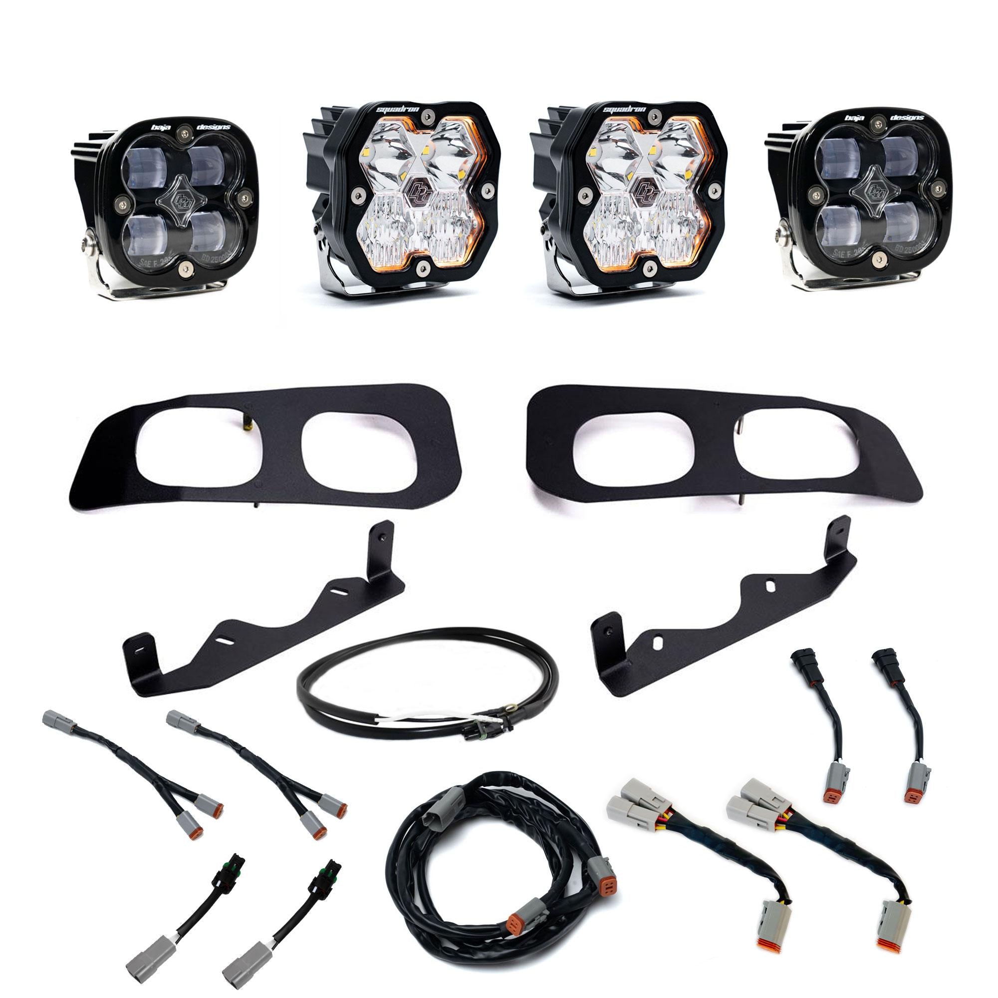 Squadron 2.0 Sport/Squadron Sae Dual Fog Pocket Light Kit Ford 2023-26 F-250/350 Super Duty Clear Baja Designs