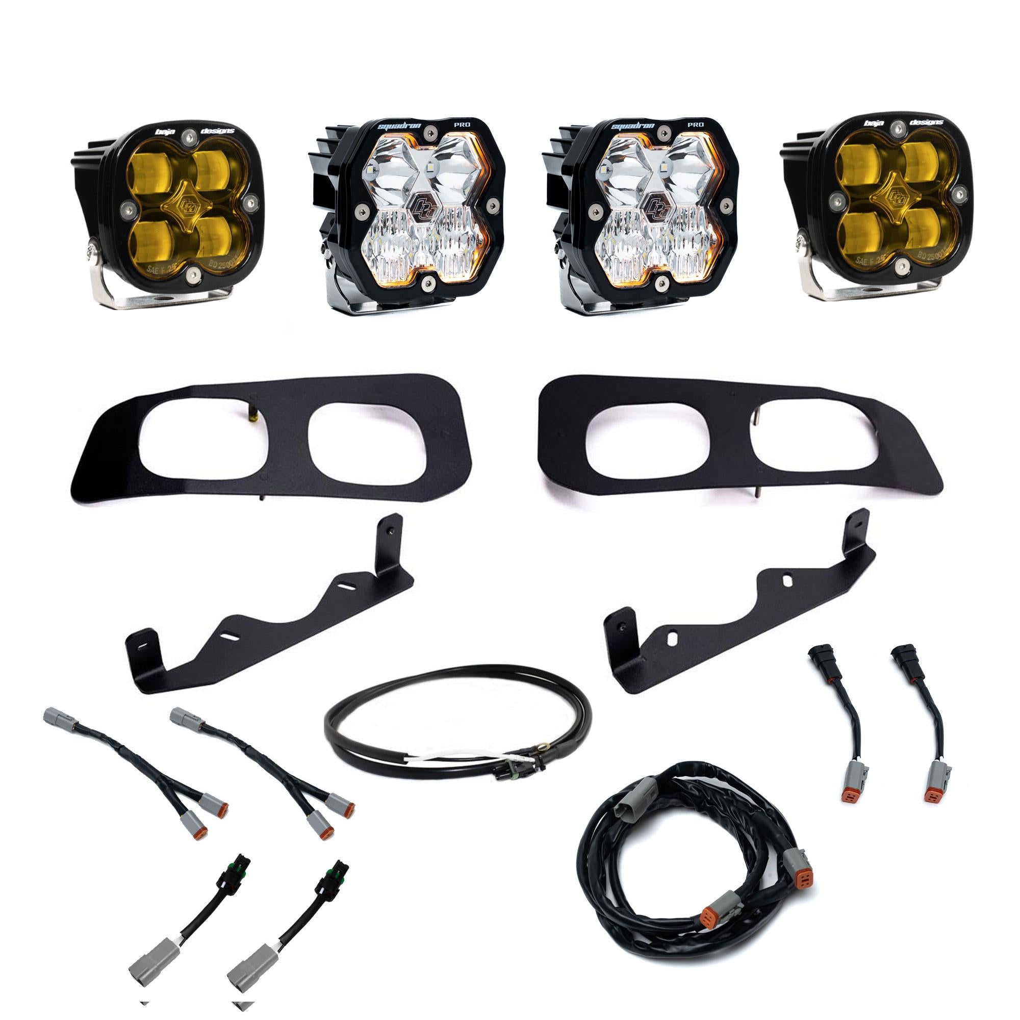 Squadron 2.0 Pro/Squadron Sae Dual Fog Pocket Light Kit Ford 2023-26 F-250/350 Super Duty Baja Designs