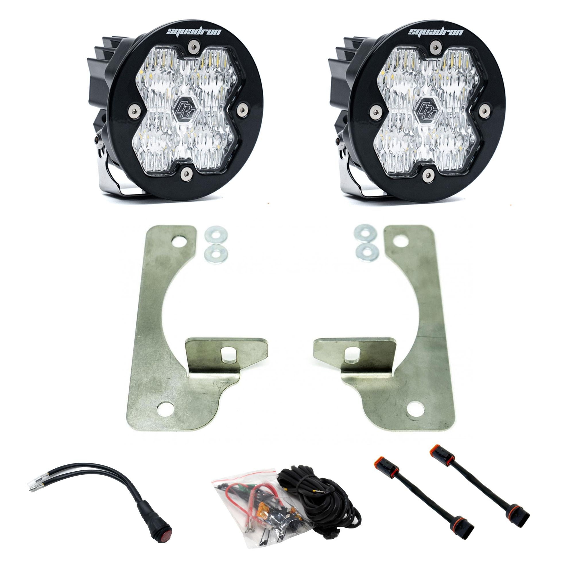 Squadron-R 2.0 Sport Fog Pocket Light Kit Jeep 2018-26 Wrangler JL 2020-26 Gladiator JT w/ Oe Rubicon Bumper Baja Designs