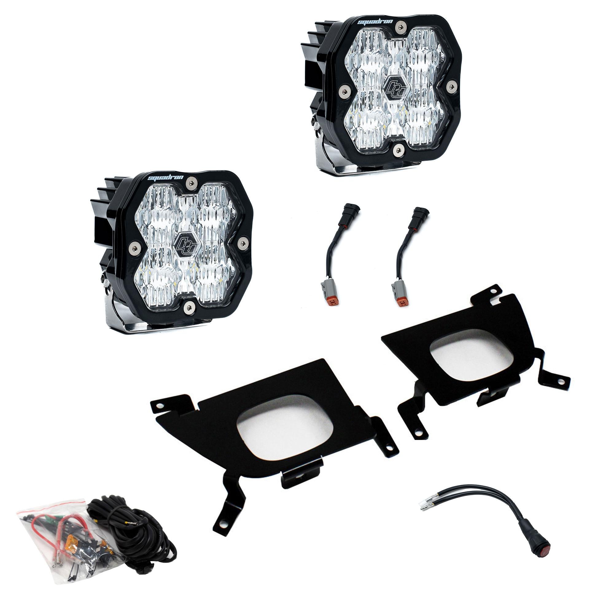 Squadron 2.0 Sport Fog Pocket Light Kit Chevy 2019-22 Silverado 1500 2020-22 2500HD/3500HD Baja Designs