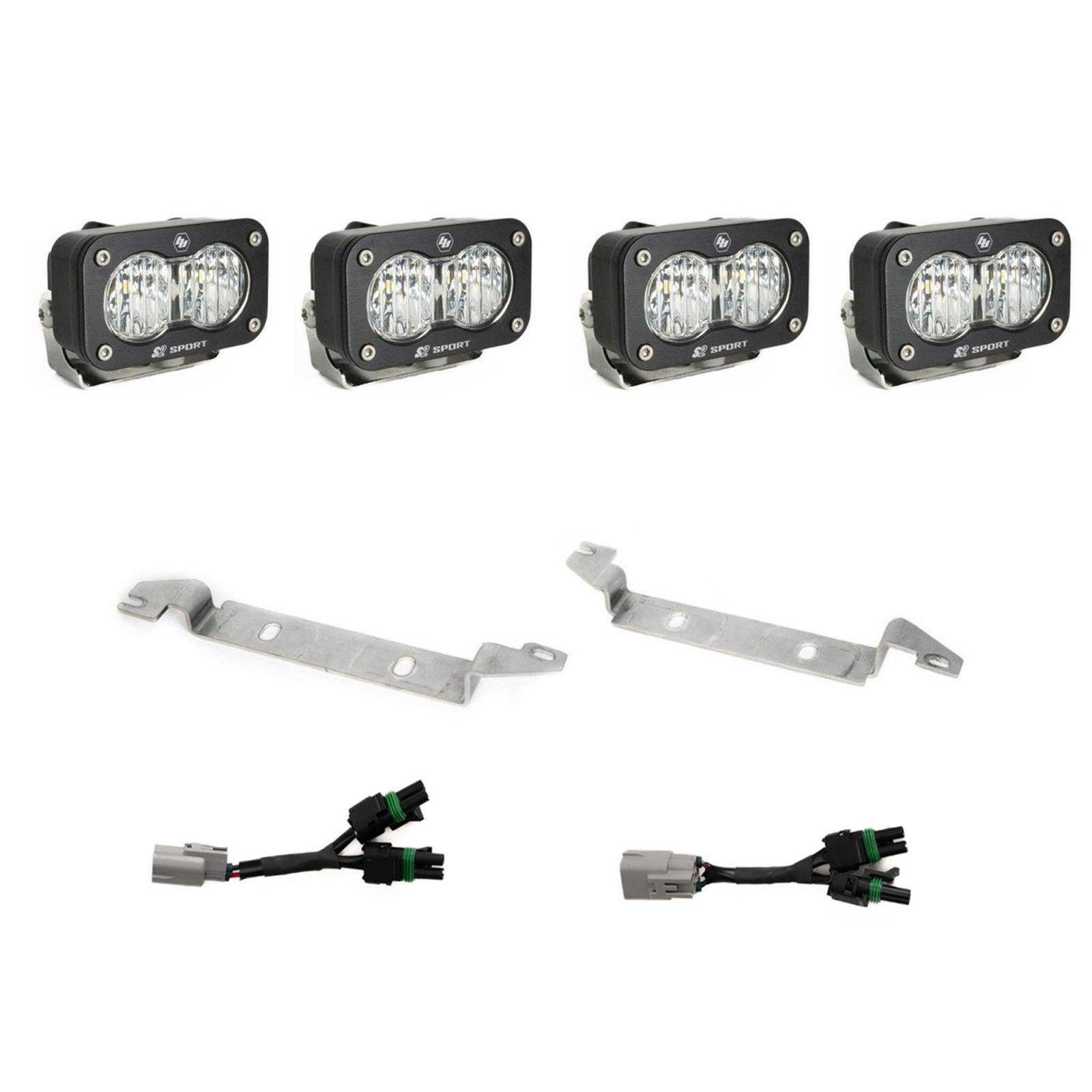 S2 Sport OEM Fog Light Replacement Kit 2024-on Toyota Tacoma TRD Pro/Trailhunter Clear Baja Designs
