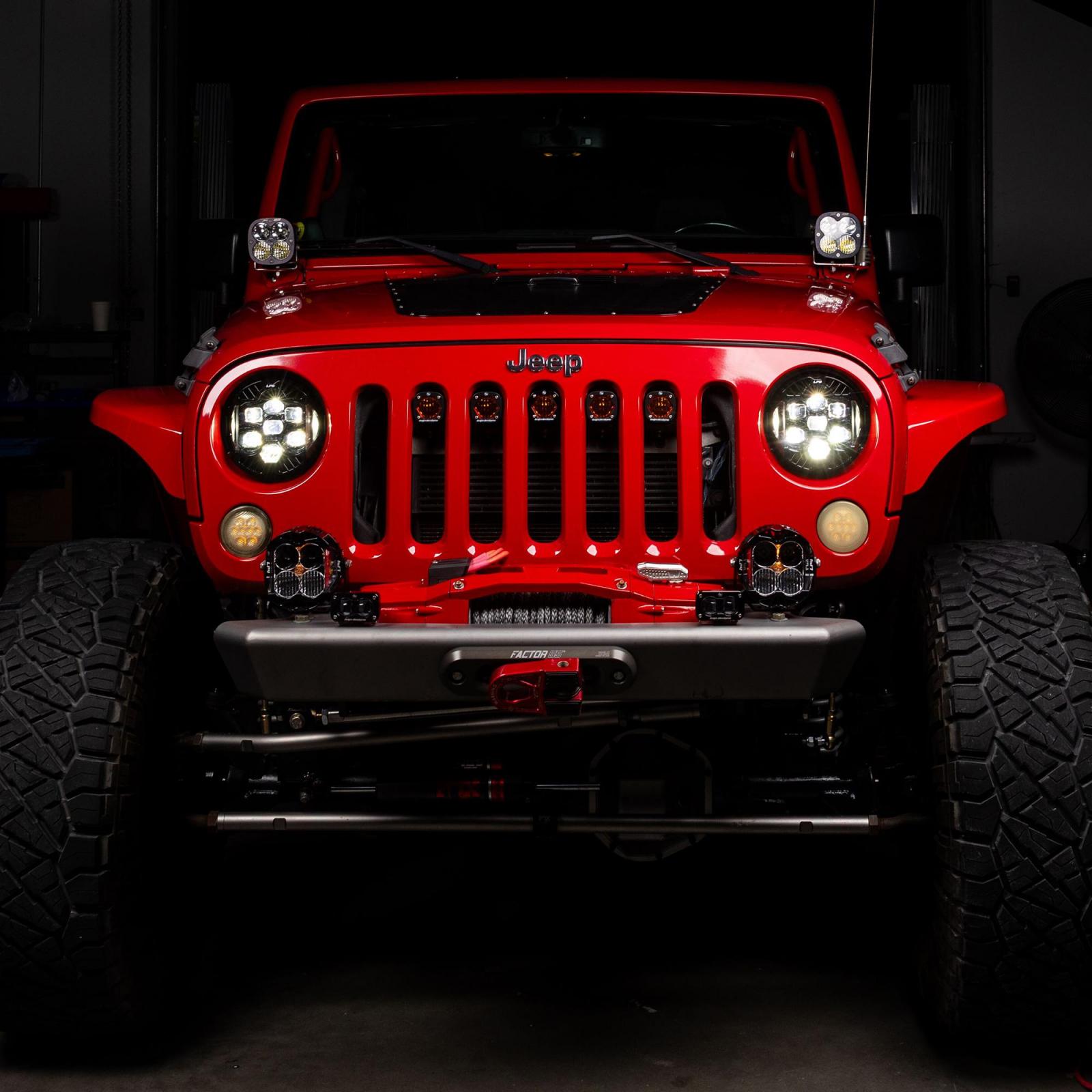 DOT LP6 LED Headlight Kit Jeep 2007-2018 Wrangler JK w/LED Headlights (White) Baja Designs