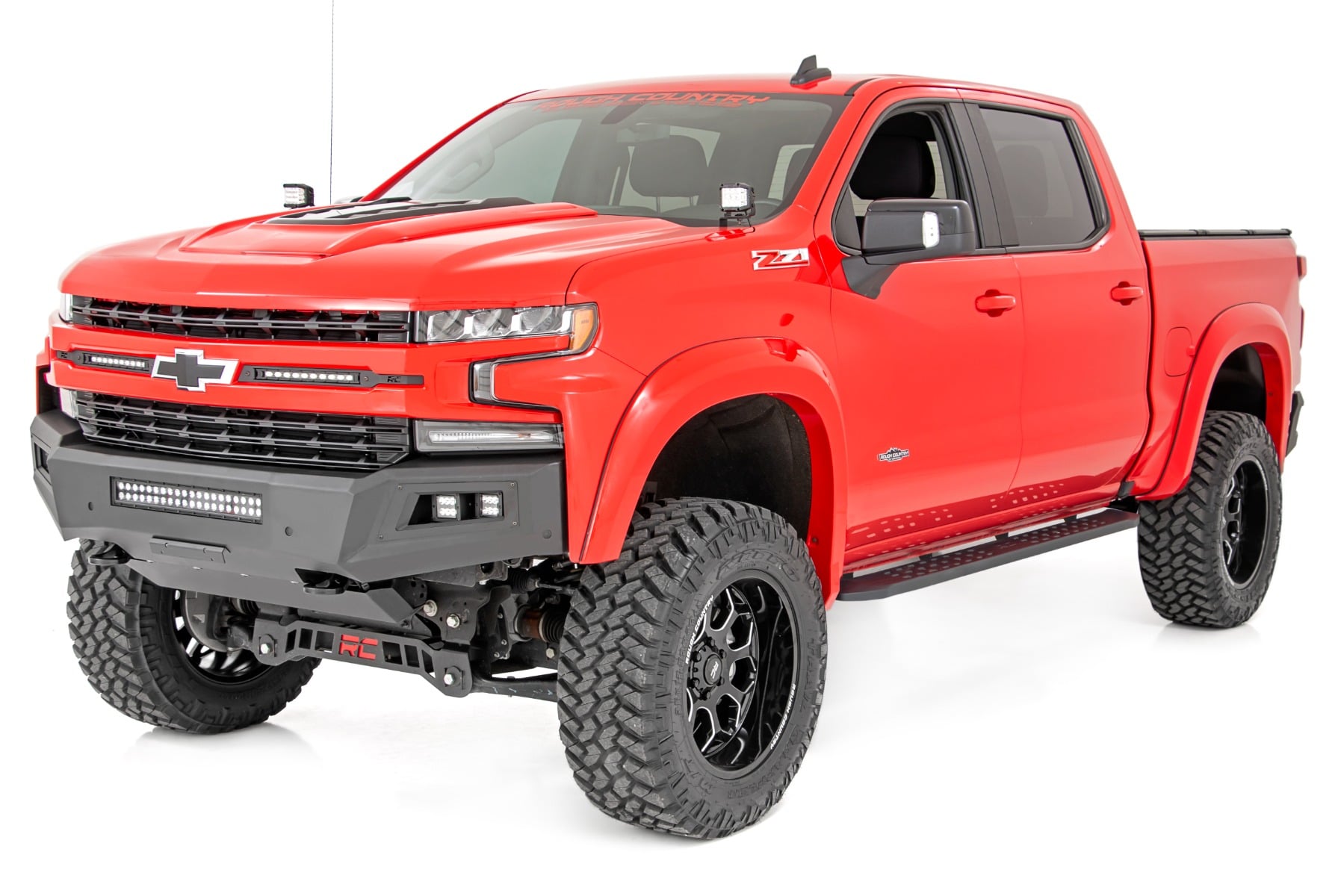 RPT2 Running Boards Crew Cab Black Silverado/Sierra 1500/2500HD/3500HD (19-26) Rough Country