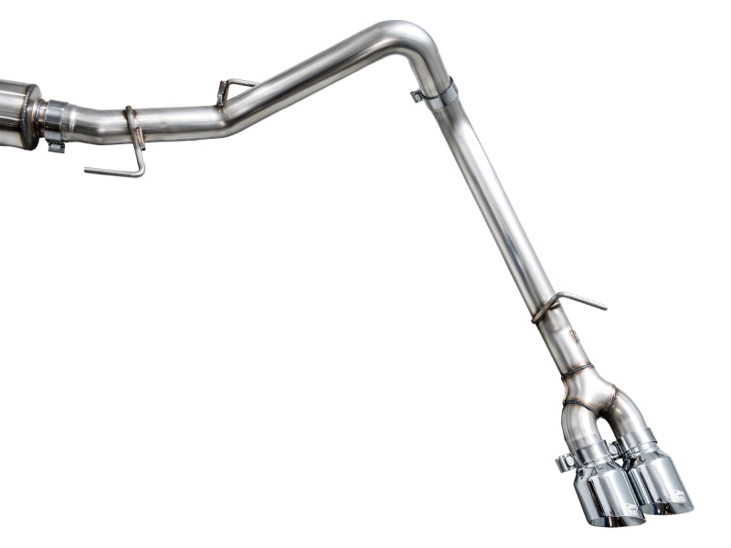 AWE Tuning 0FG Exhaust for 3rd Gen Toyota Tundra - Dual Chrome Silver Tips
