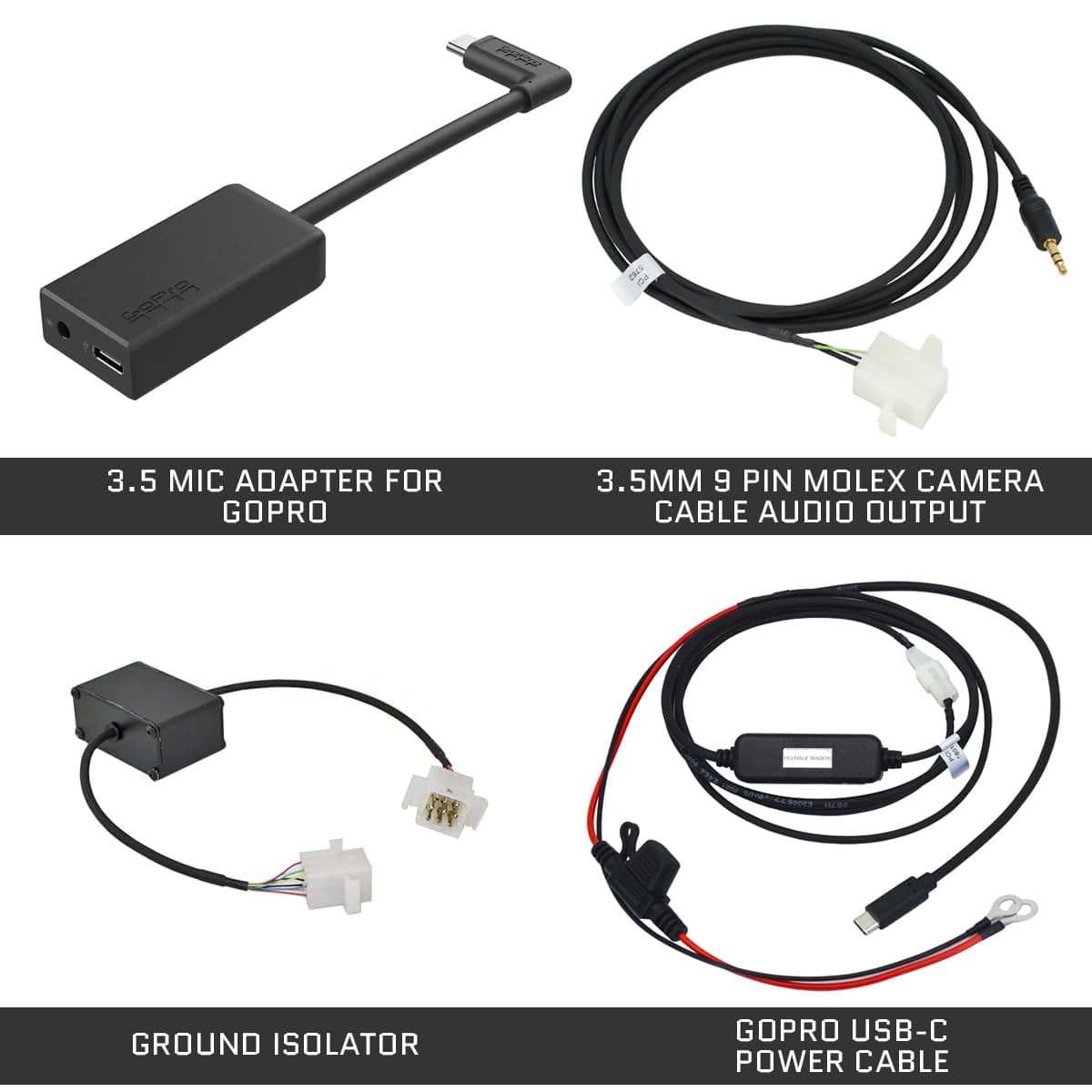 GoPro Audio Cable Package - PCI Race Radios